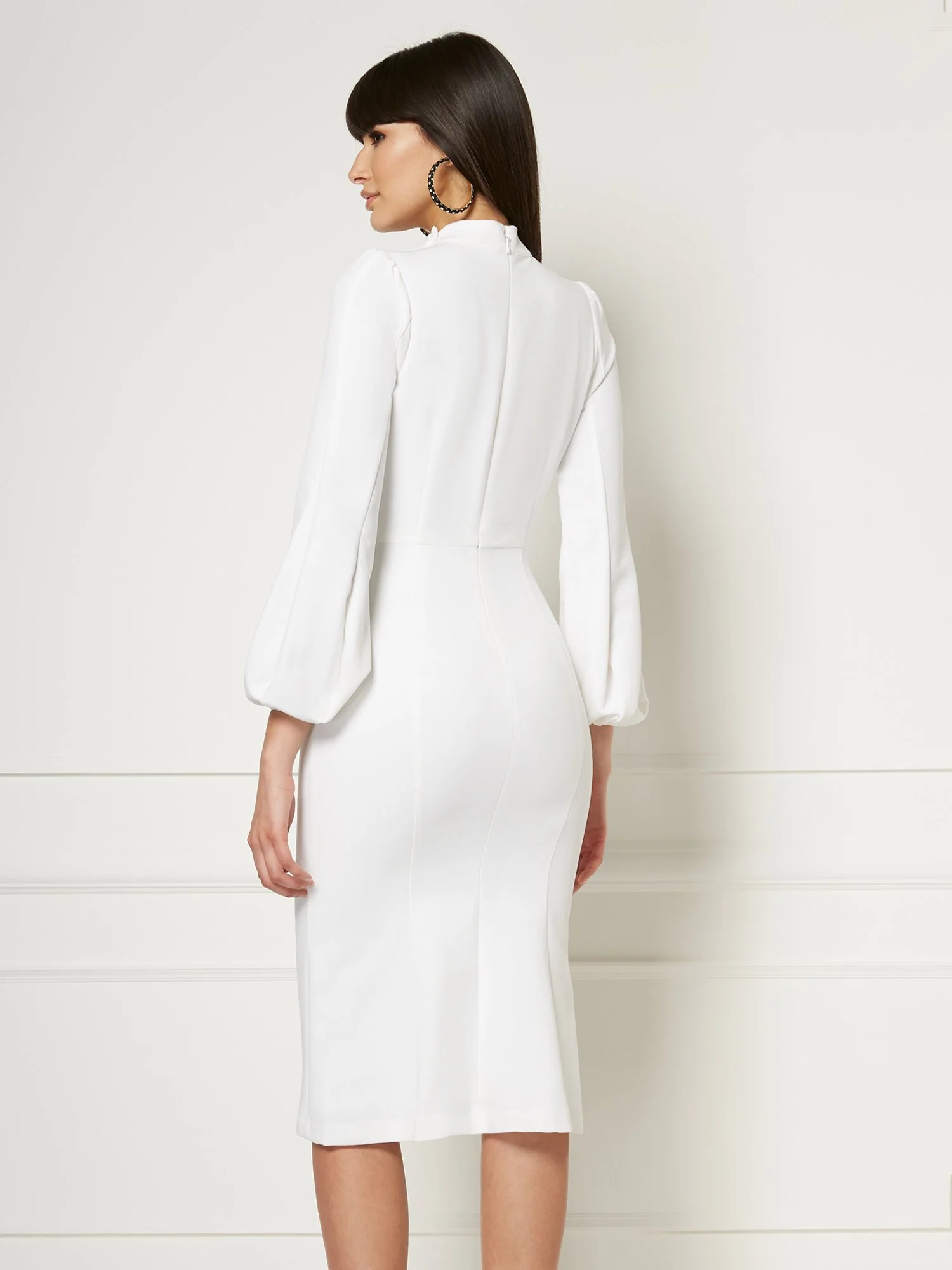 Misty Ivory Sheath Dress  - Eva Mendes Collection - Image 3