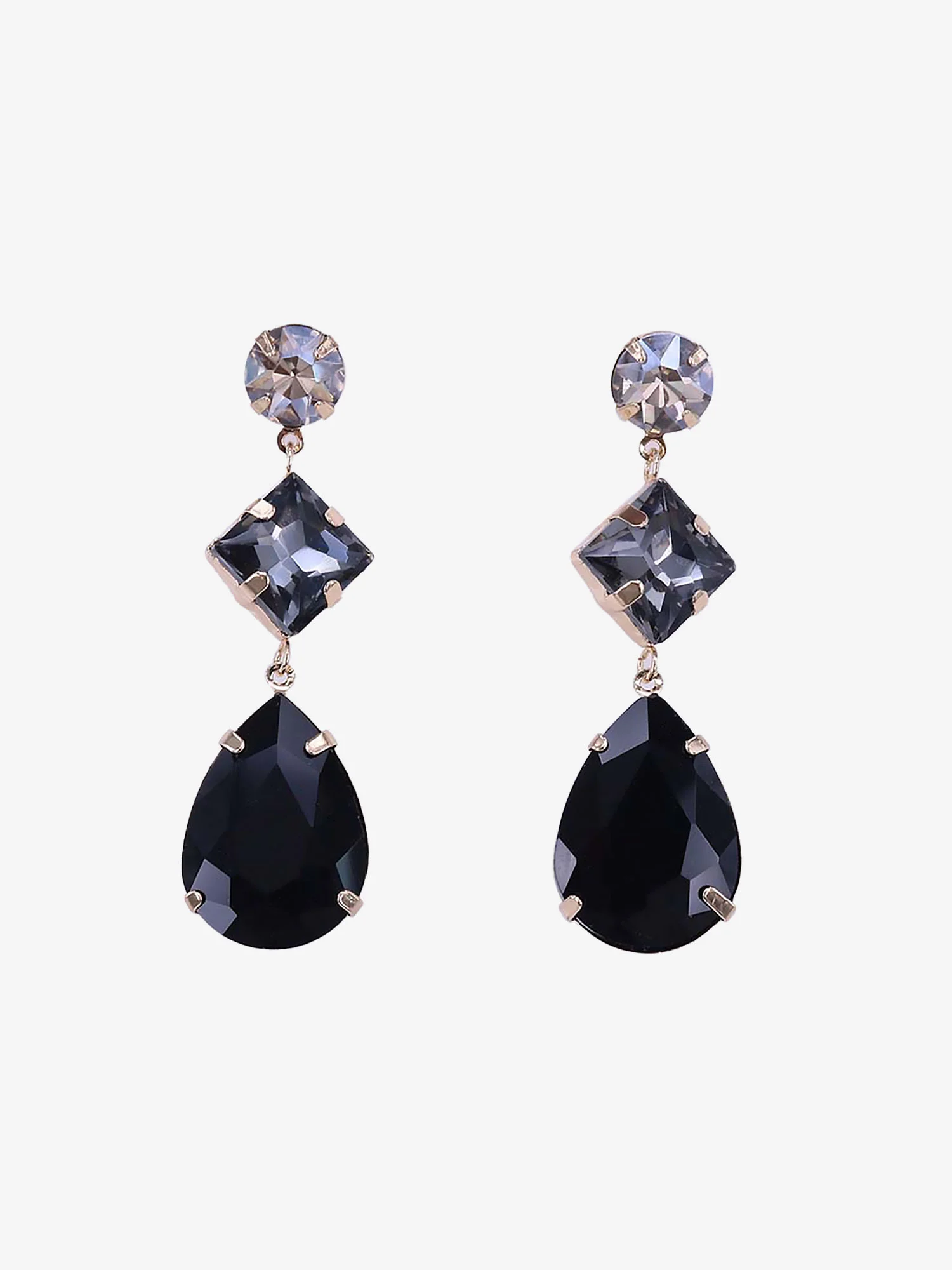 Mixed Jeweled Drop Earrings