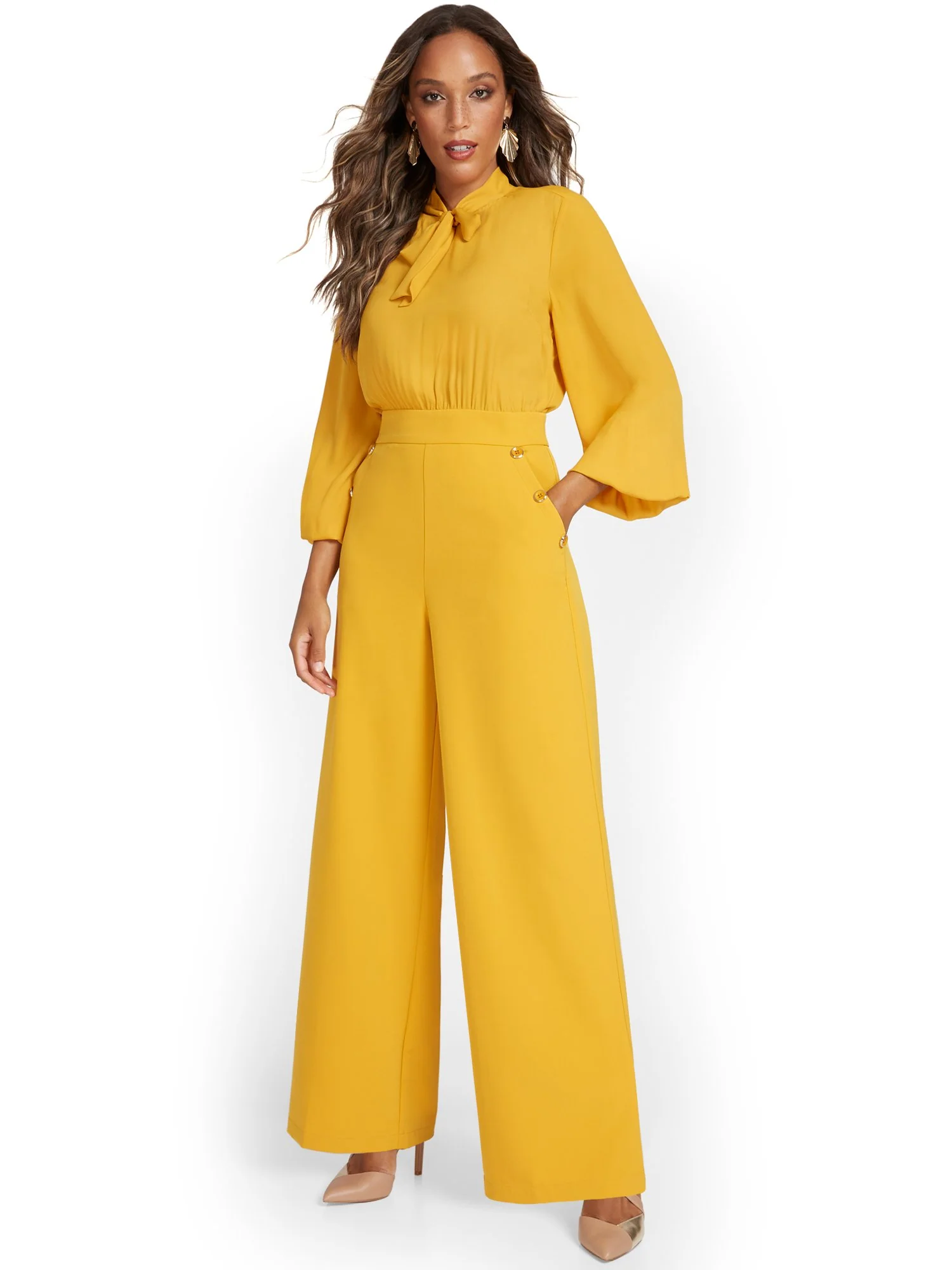 Mixed Media Jumpsuit - Image 5