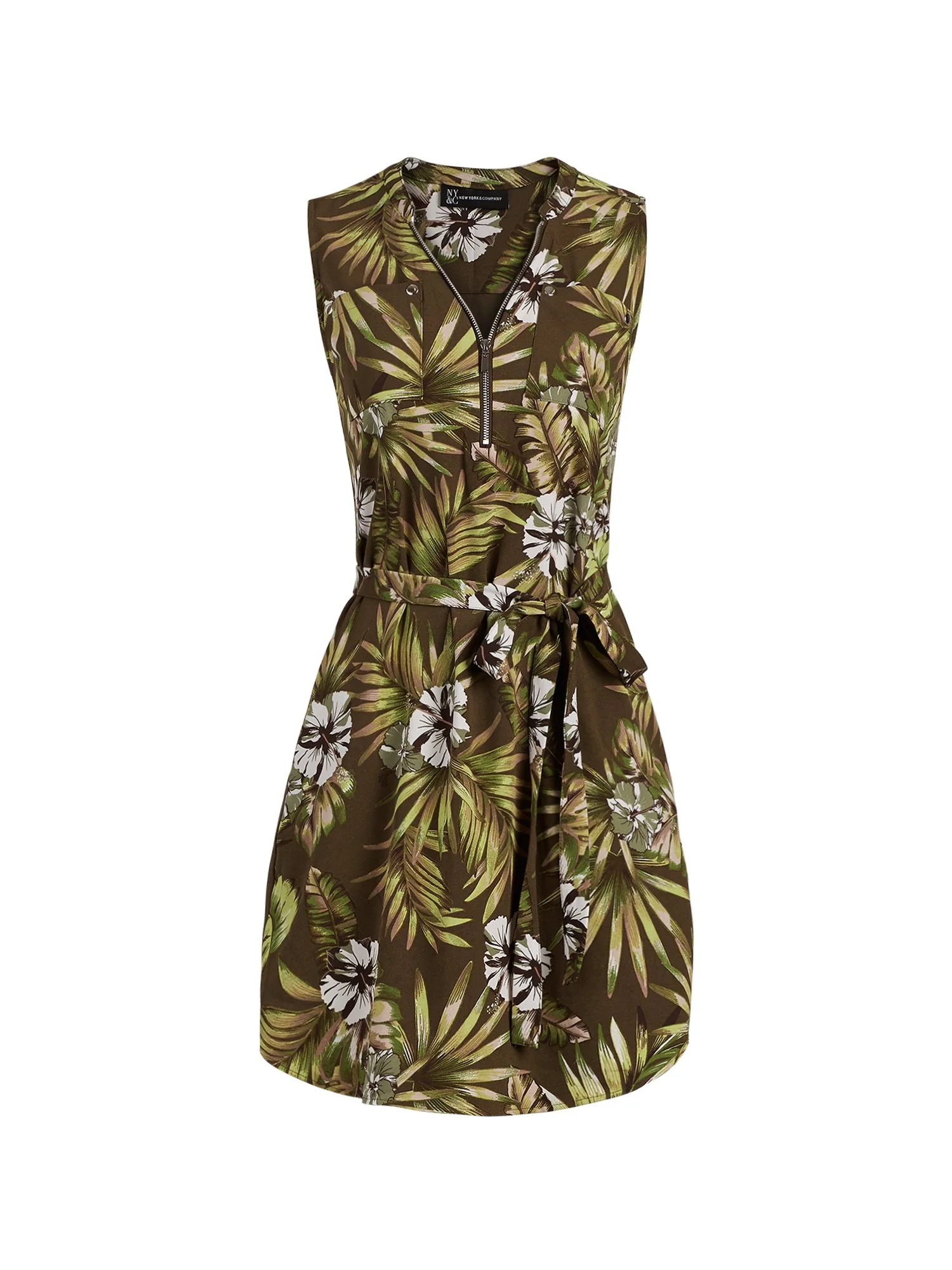 Mixed-Print Belted Shirtdress - Image 9
