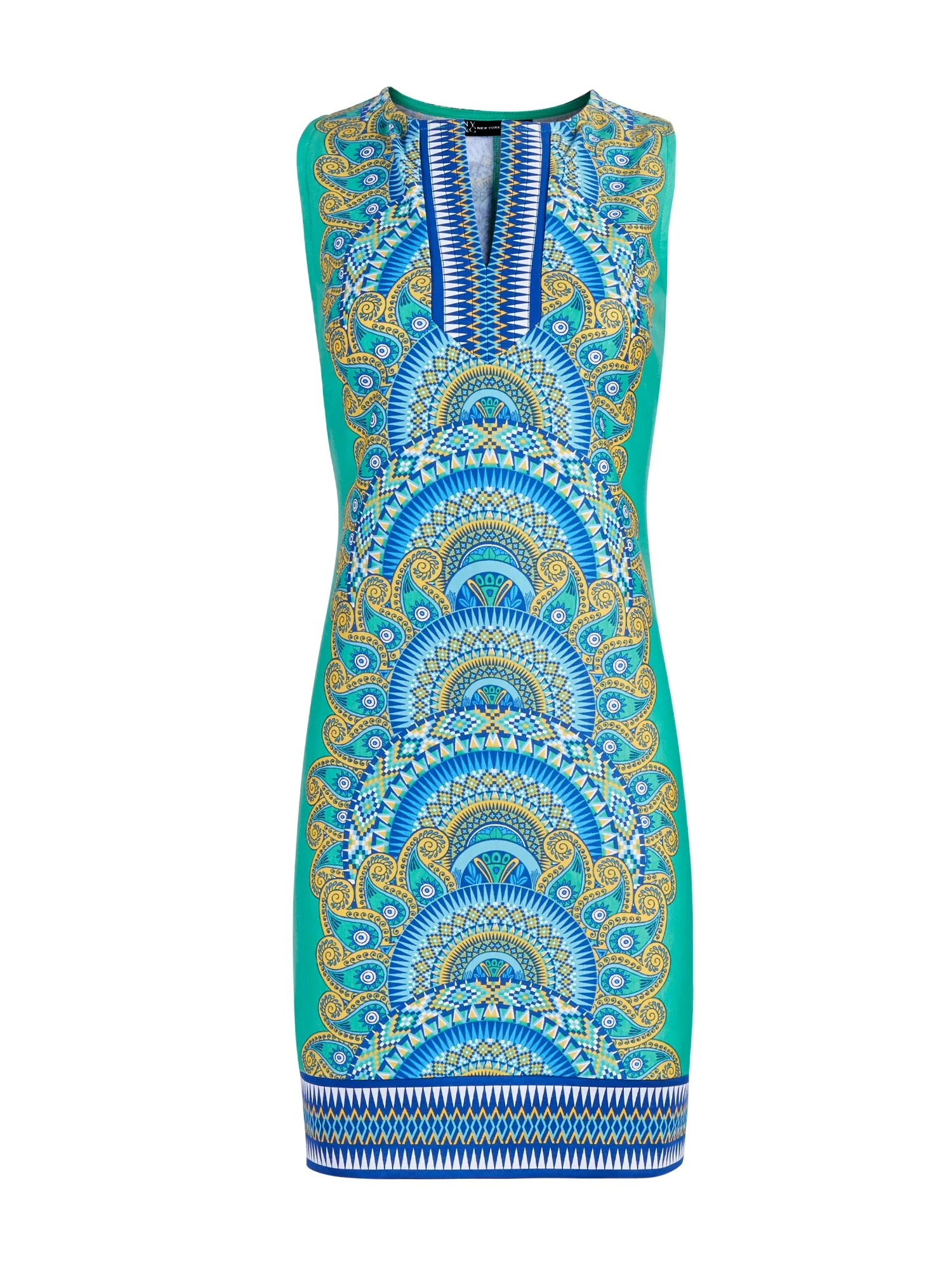 Mixed-Print Cotton Shift Dress - Image 8