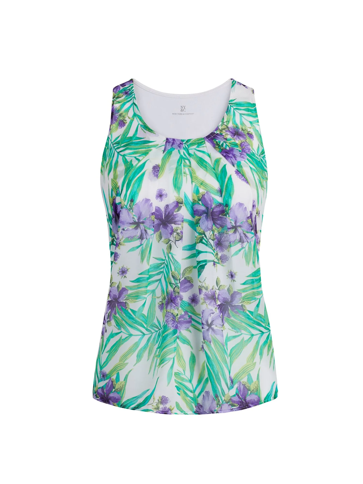 Mixed-Print Sleeveless Top - Image 2