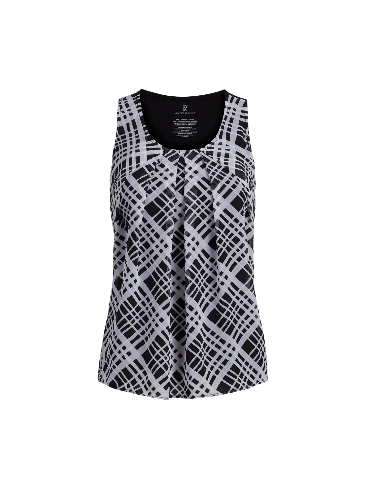 Mixed-Print Sleeveless Top