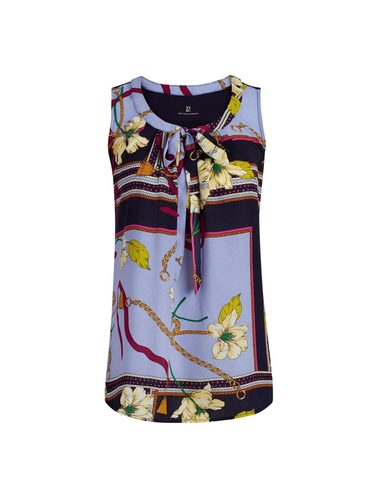 Mixed-Print Sleeveless Top - Image 9