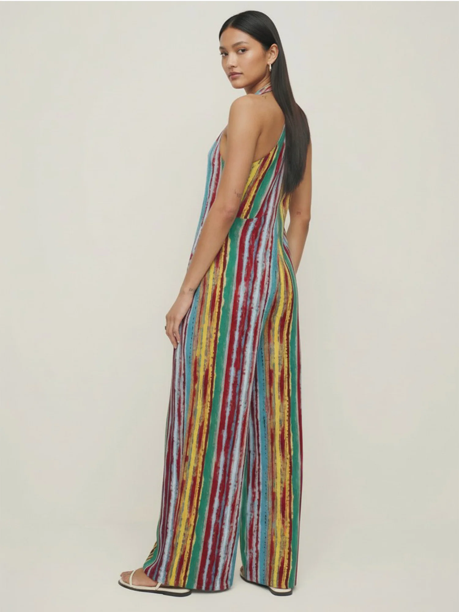 Multi Printed Halter Jumpsuit - Image 5