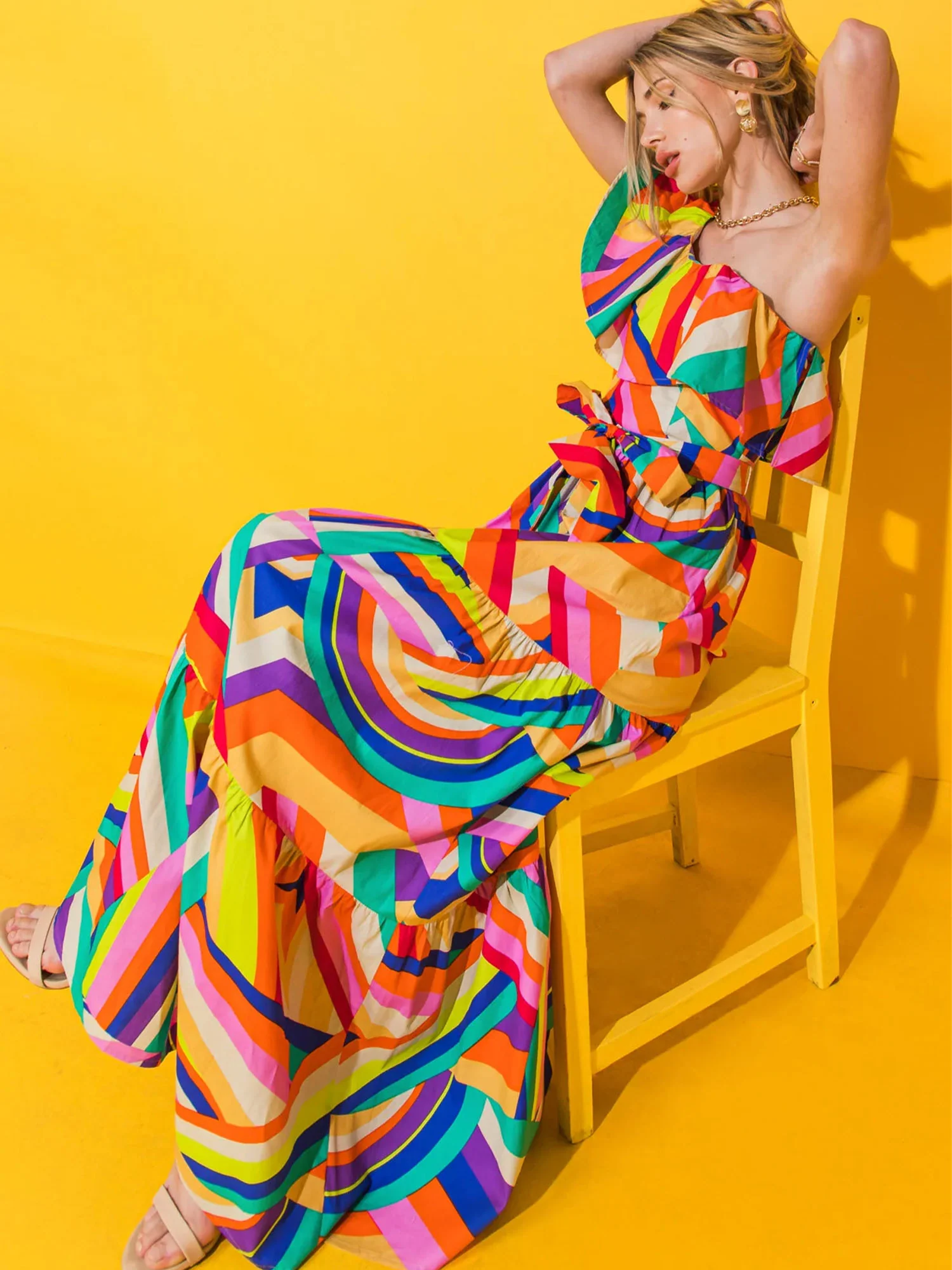Multi Swirl Maxi Dress - Flying Tomato - Image 2