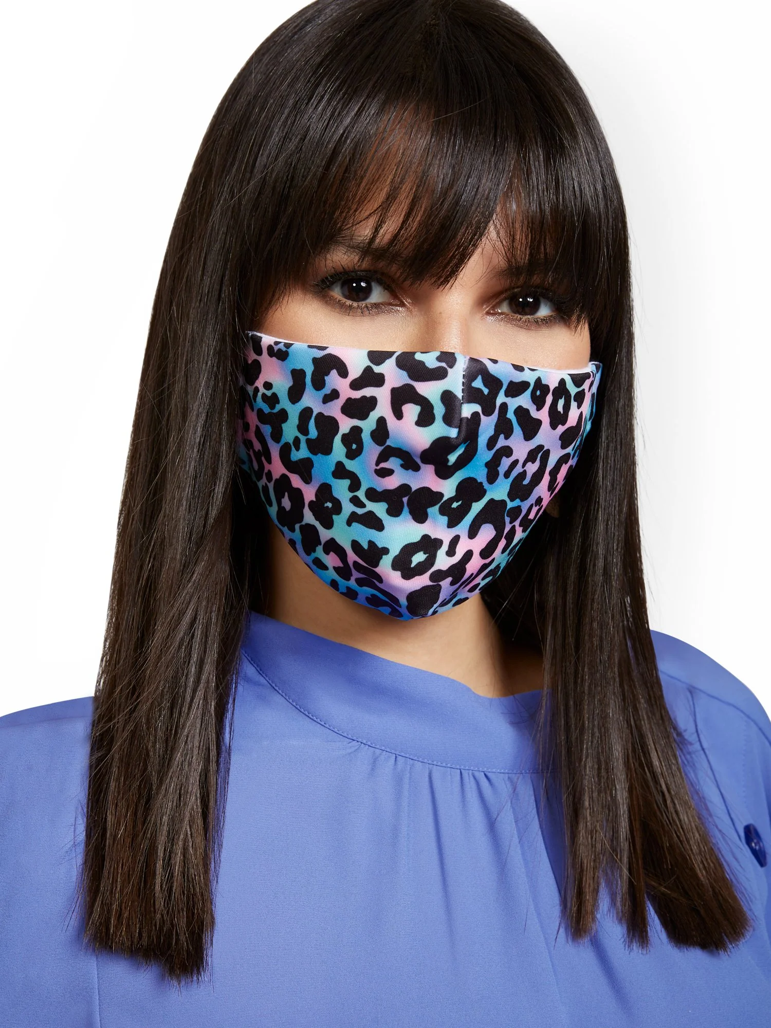 Multicolor Leopard-Print Face Mask - Image 2