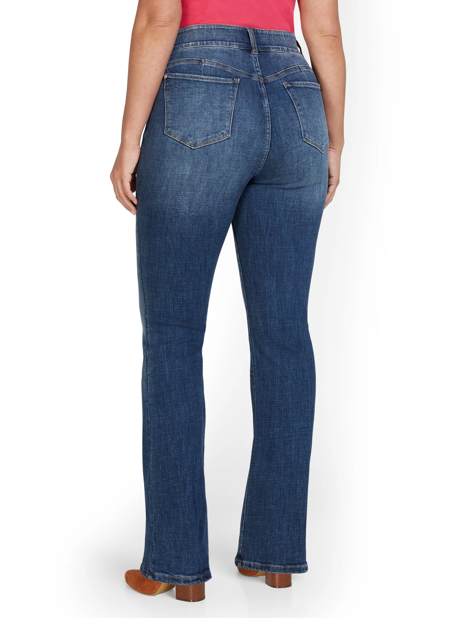 Mya Curvy High-Waisted Bootcut Jeans - Medium Wash - Image 4