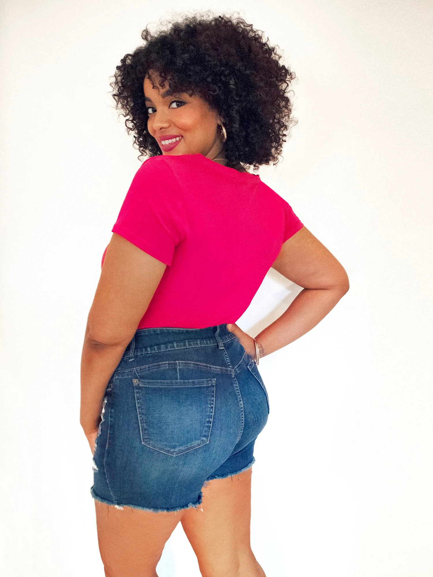 Mya Curvy High-Waisted Sculpting No Gap 5-Inch Short - Howard Blue - Image 8