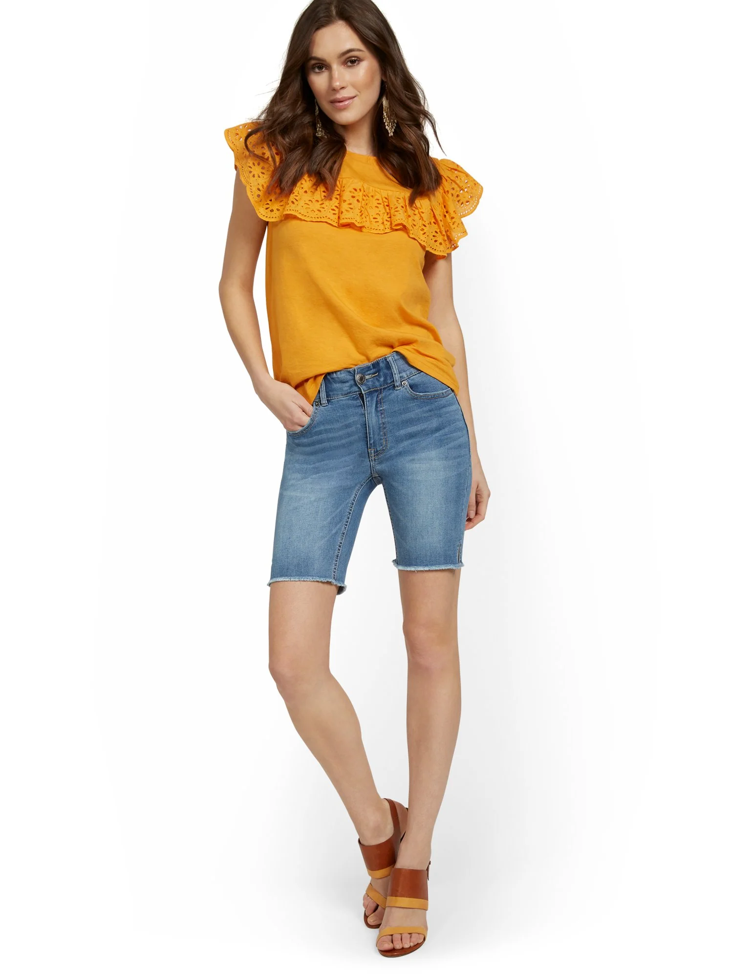 Mya Curvy High-Waisted Sculpting No Gap 9-Inch Short - Image 5