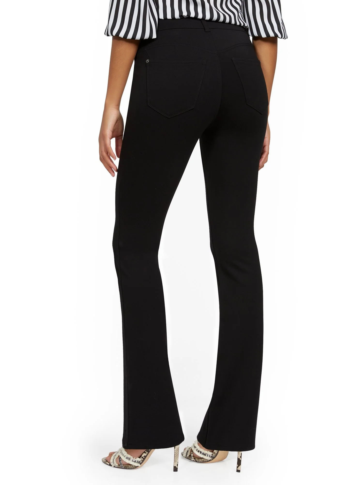 Mya Curvy High-Waisted Sculpting No Gap Bootcut Ponte Jeans - Image 3