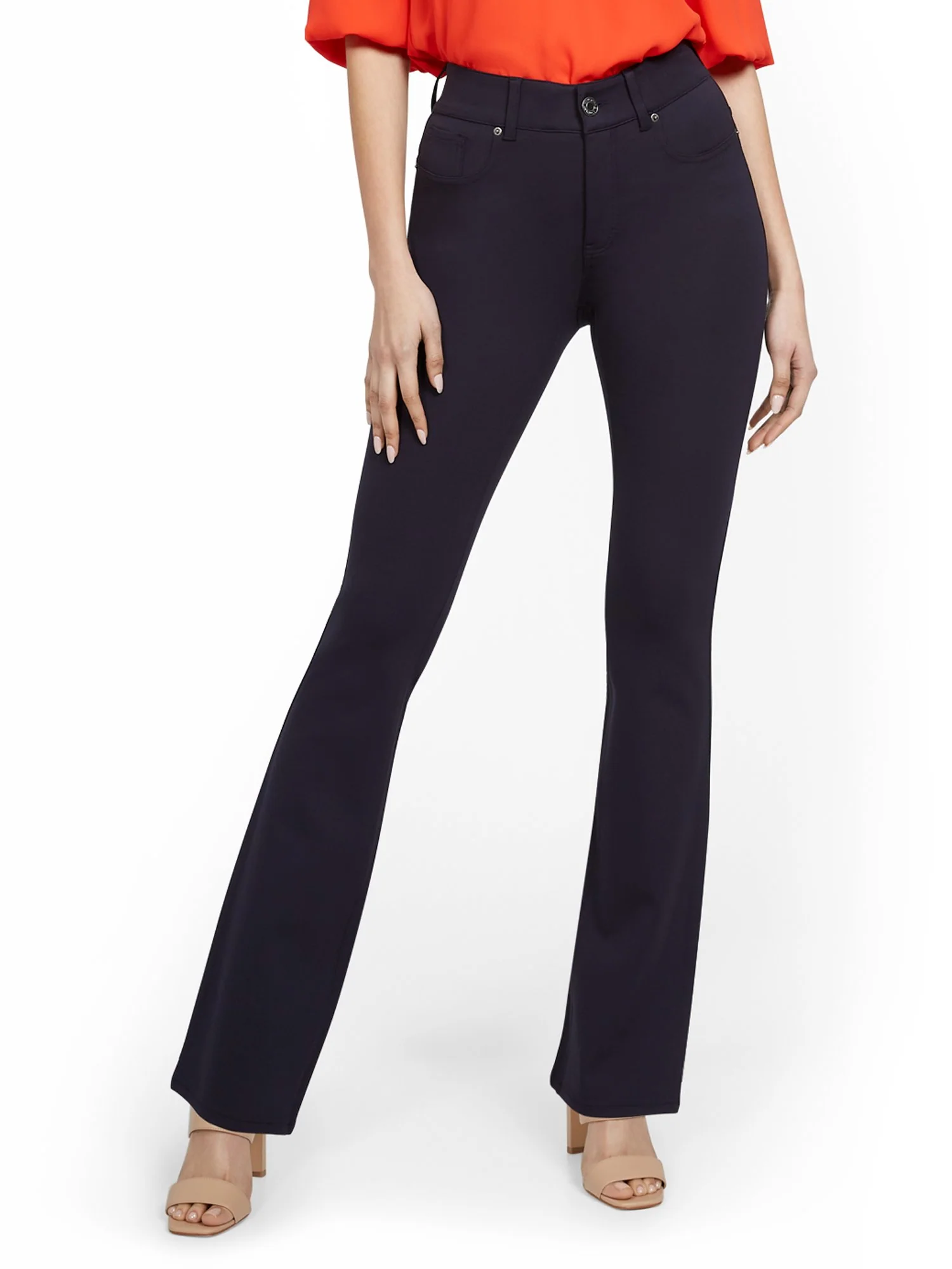 Mya Curvy High-Waisted Sculpting No Gap Bootcut Ponte Jeans - Image 7