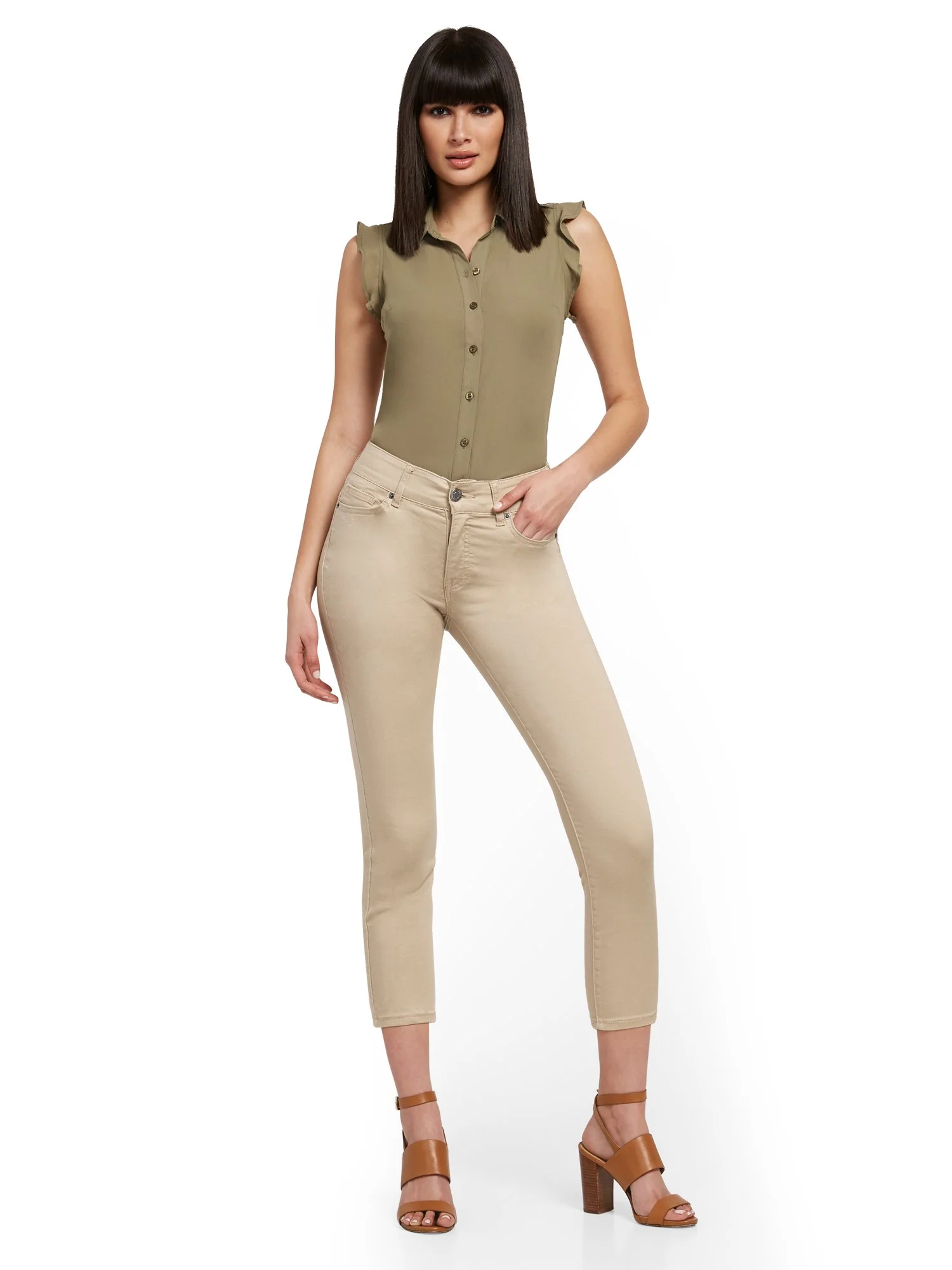 Mya Curvy High-Waisted Sculpting No Gap Capri Jeans - Image 12