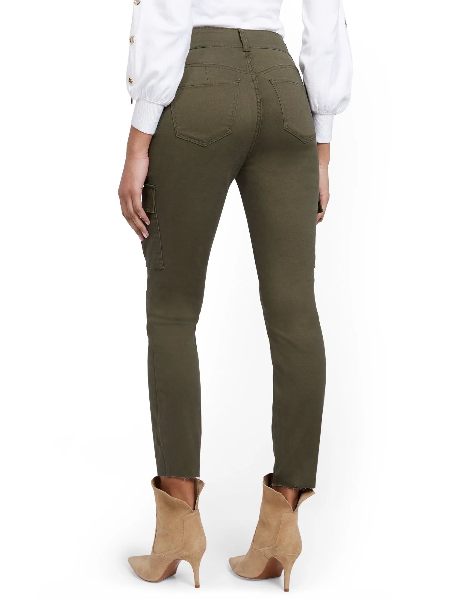 Mya Curvy High-Waisted Sculpting No Gap Cargo Skinny Ankle Jeans - Image 3