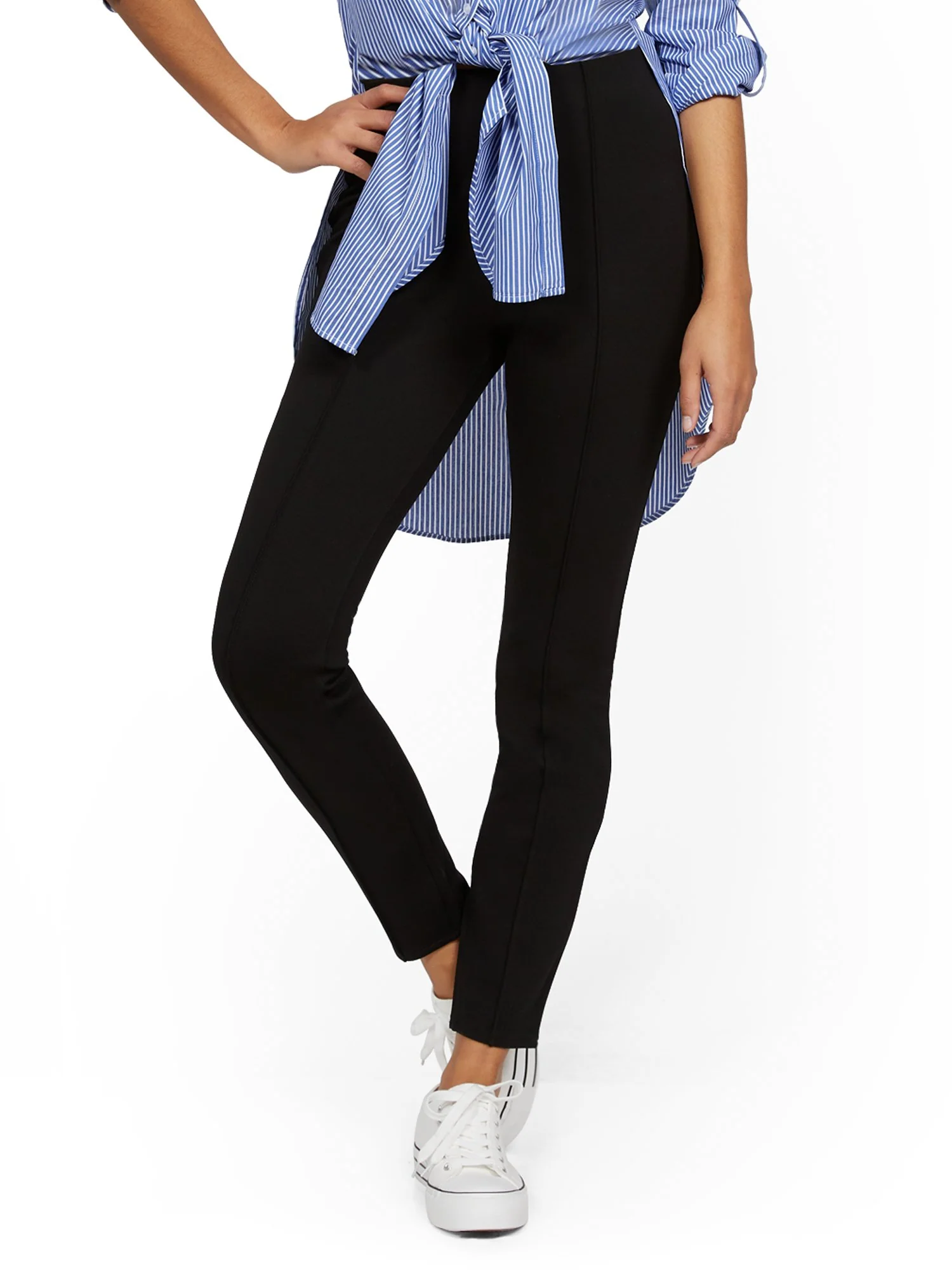 Mya Curvy High-Waisted Sculpting No Gap Super-Skinny Ponte Jeans