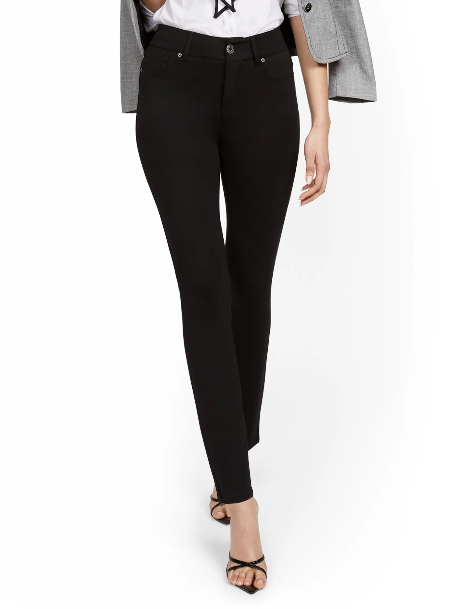 Mya Curvy High-Waisted Sculpting No Gap Super-Skinny Ponte Jeans - Image 2