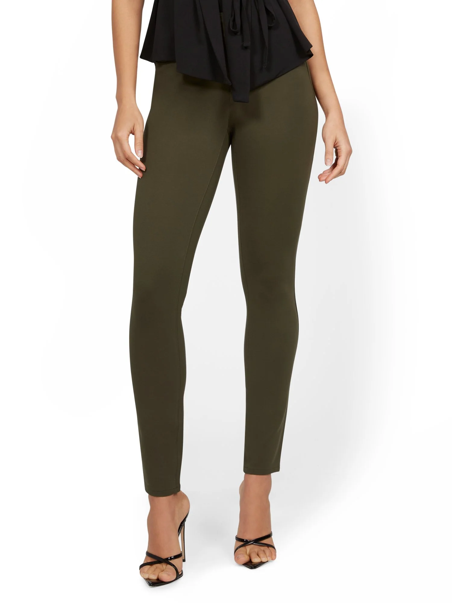 Mya Curvy High-Waisted Sculpting No Gap Super-Skinny Ponte Jeans - Image 7