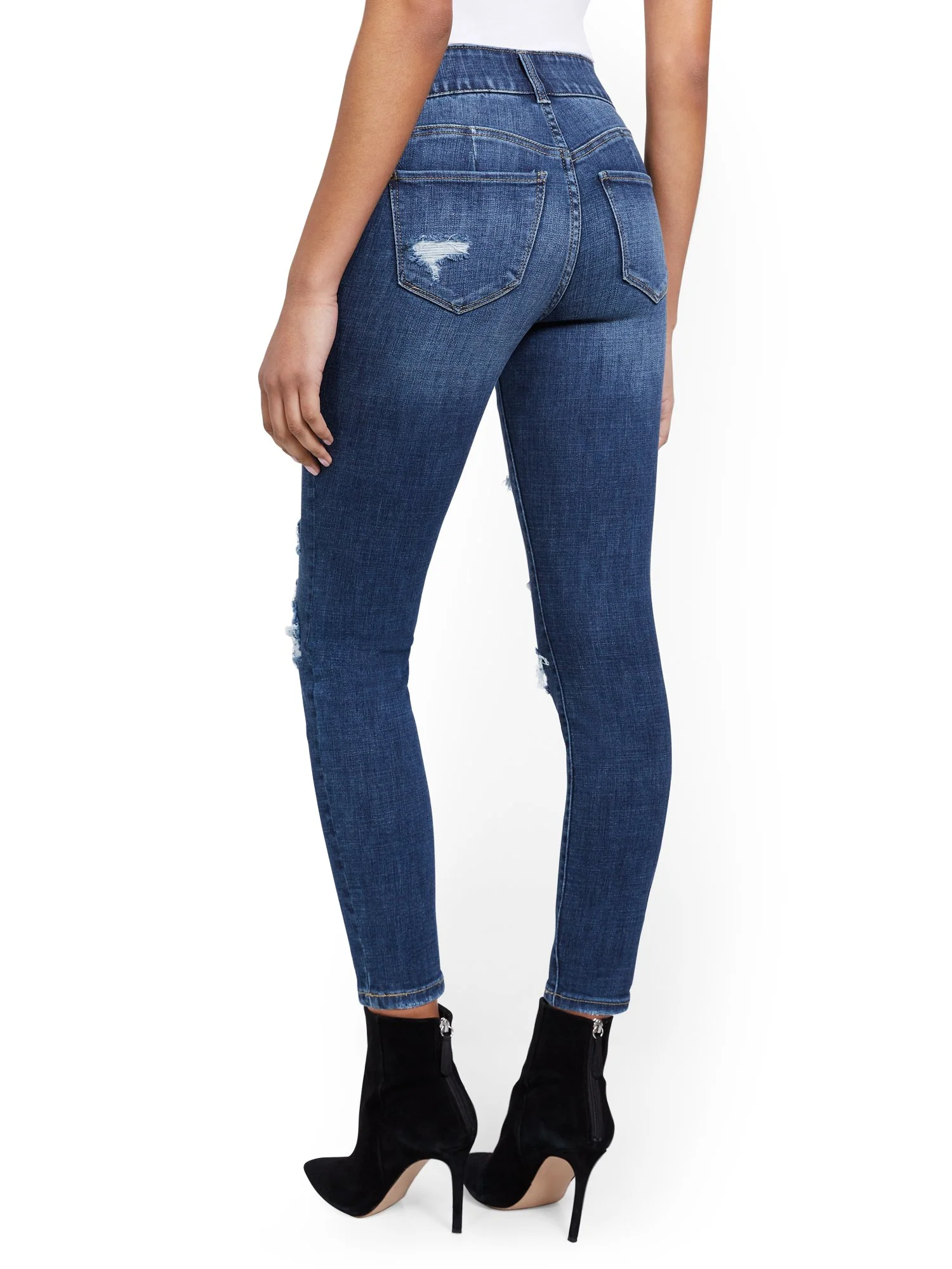 Mya Curvy High-Waisted Super-Skinny Ankle Jeans - Image 3