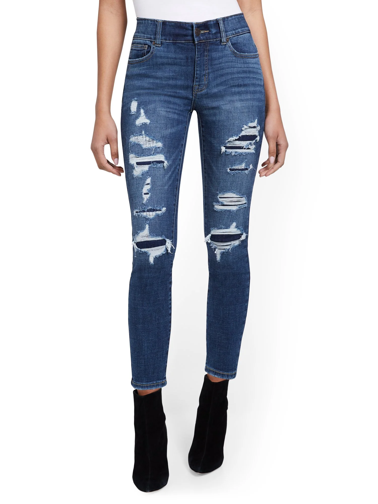 Mya Curvy High-Waisted Super-Skinny Ankle Jeans - Image 6