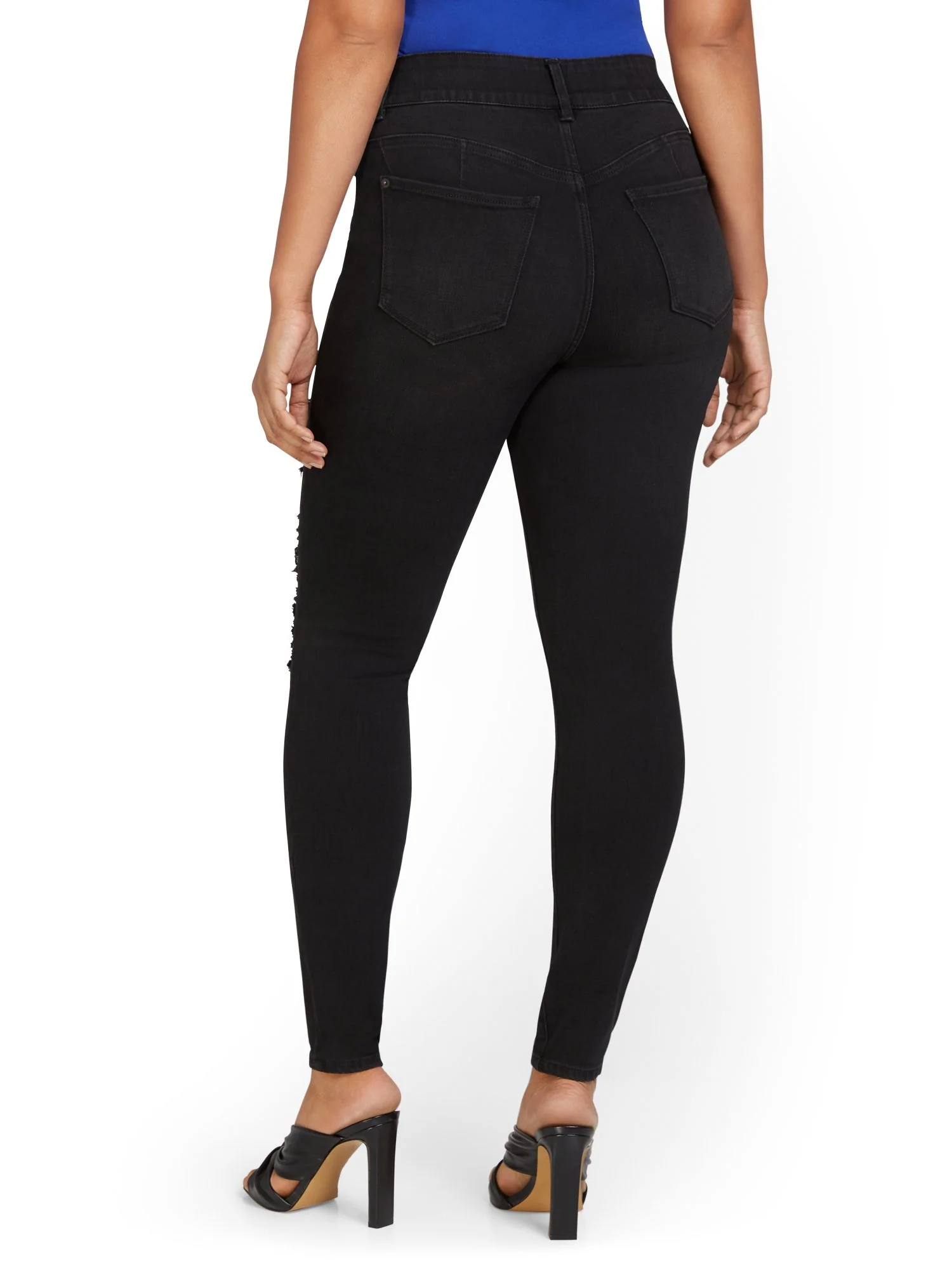 Mya Curvy High-Waisted Super-Skinny Jeans - Black - Image 10
