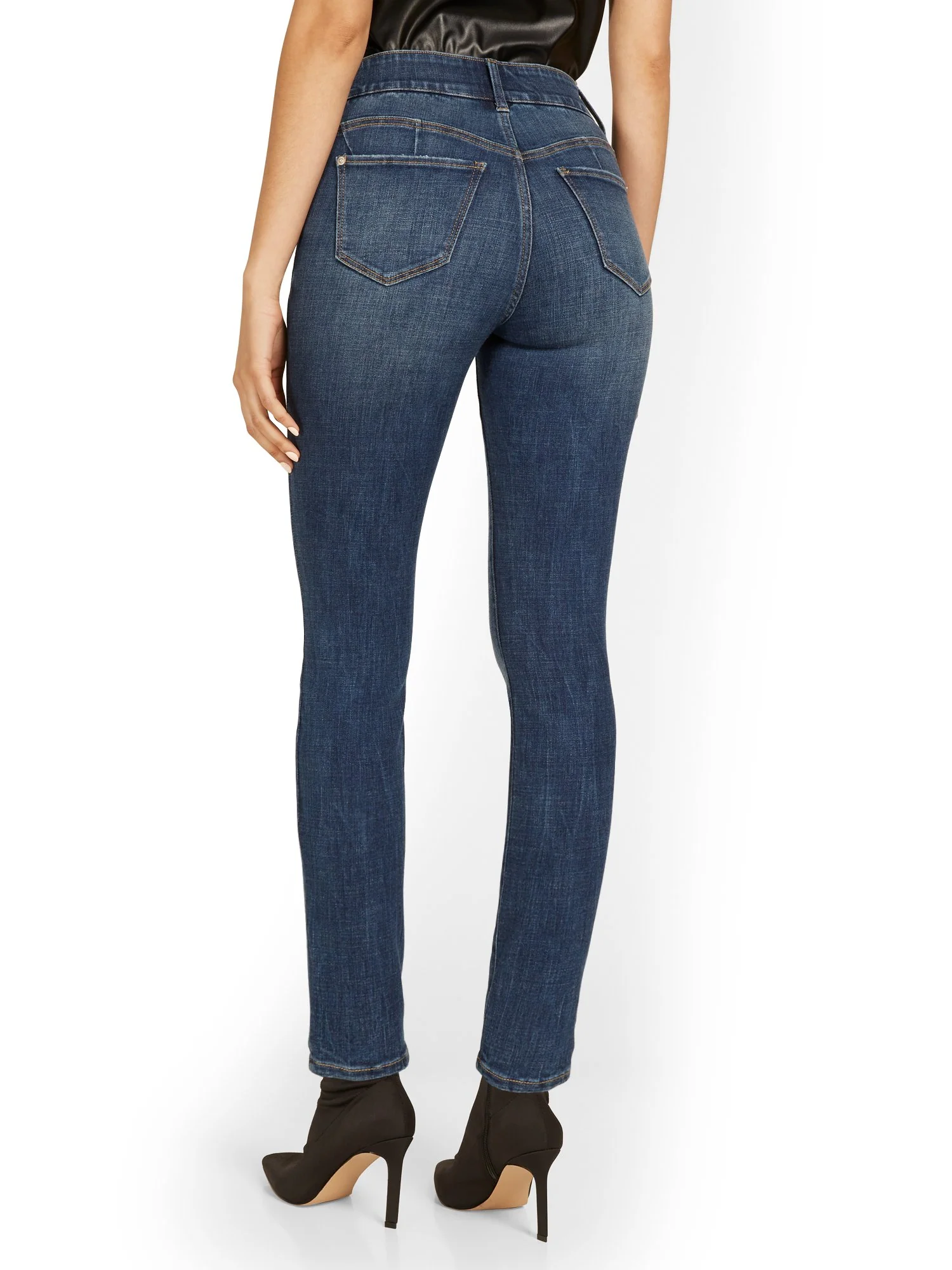 Mya Curvy High-Waisted Super-Skinny Jeans - Medium Wash - Image 3