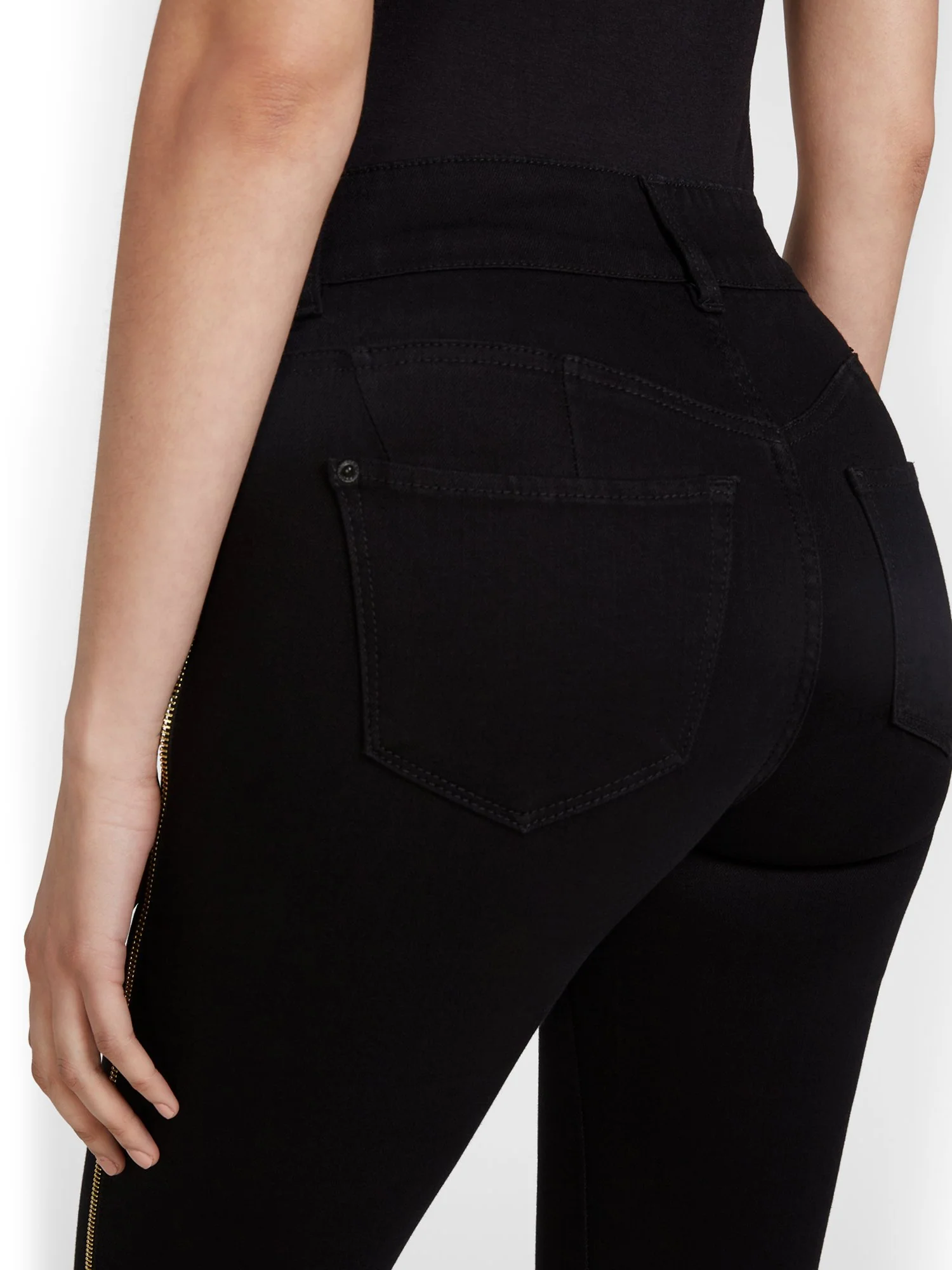 Mya Curvy High-Waisted Super-Skinny Jeans - Side-Zipper - Image 7