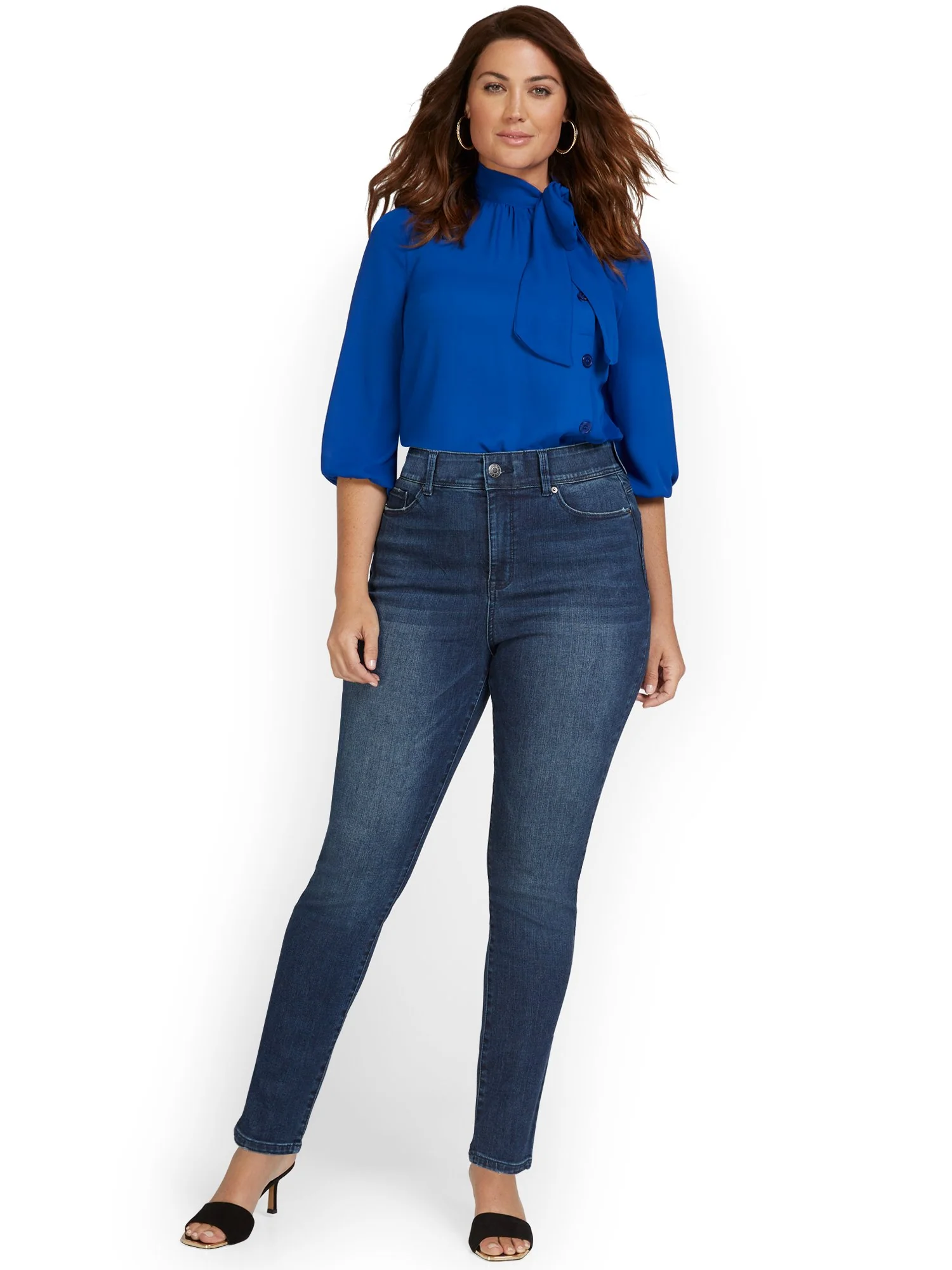 Mya Curvy Ultra High-Waisted Super-Skinny Boost Jeans - Hamilton Wash - Image 7
