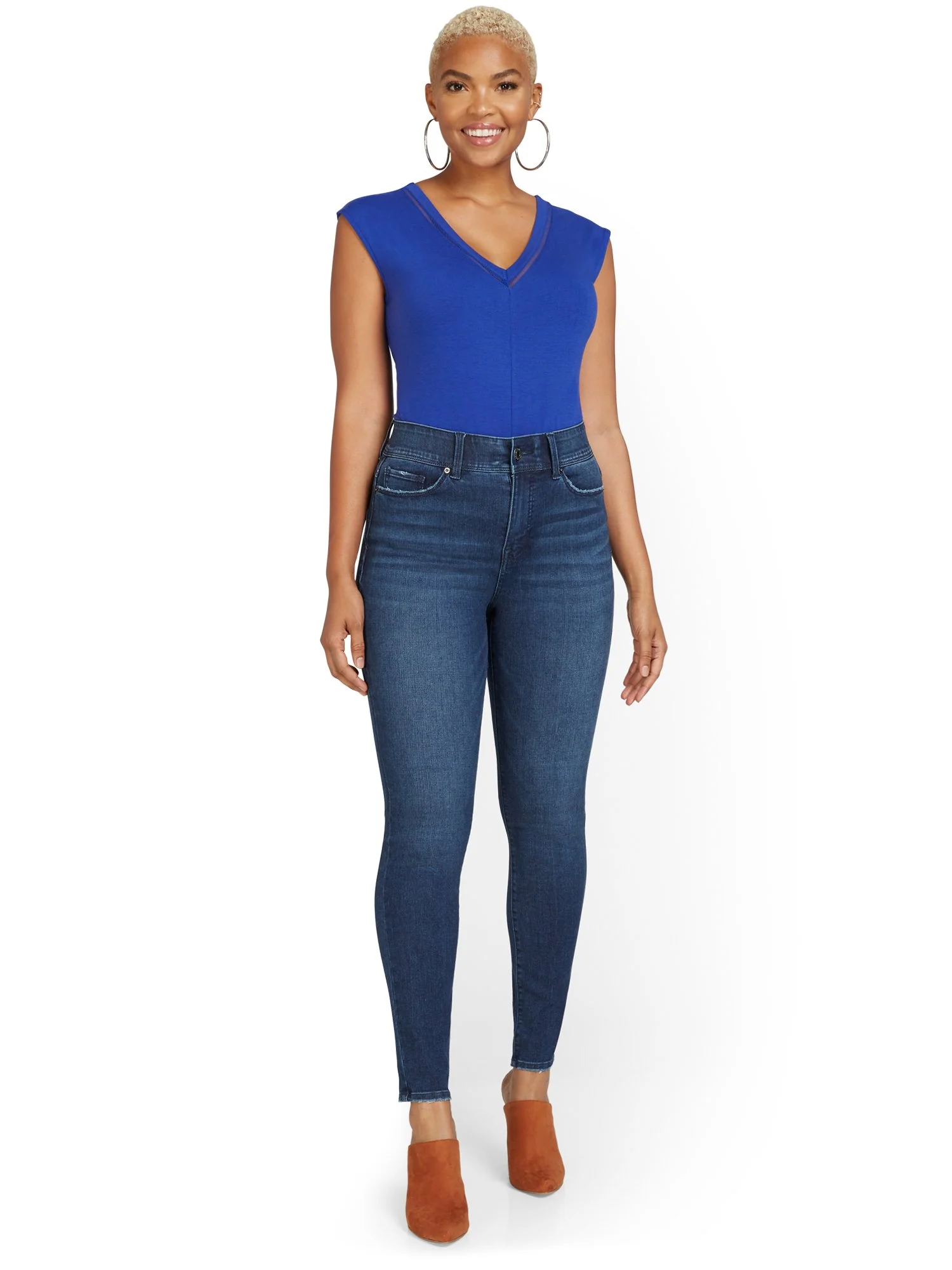 Mya Curvy Ultra High-Waisted Super-Skinny Boost Jeans - Hamilton Wash - Image 9