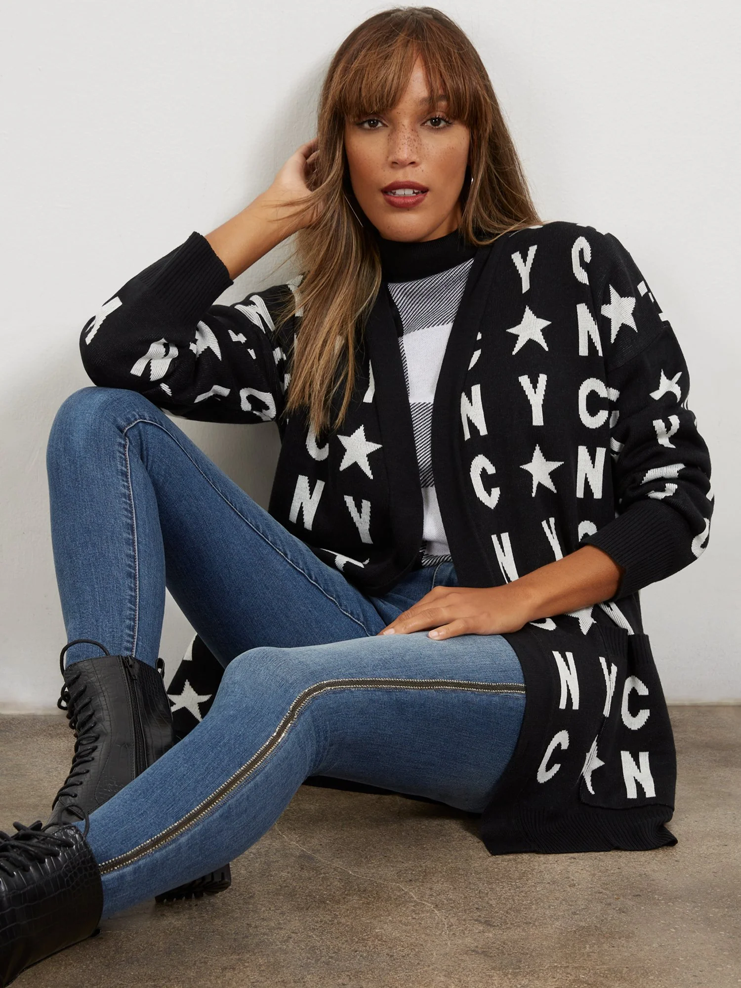NYC Graphic Cardigan - Image 2