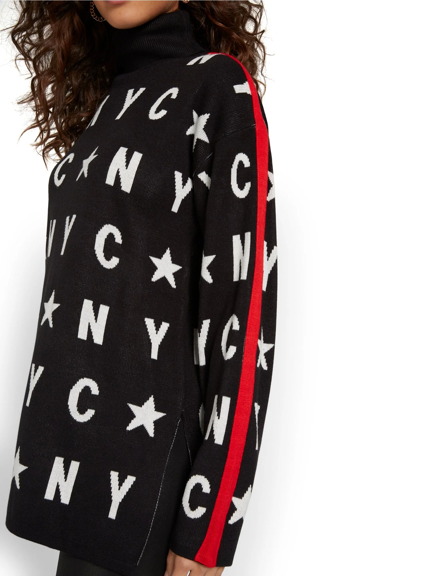 NYC Graphic Turtleneck Sweater - Image 4