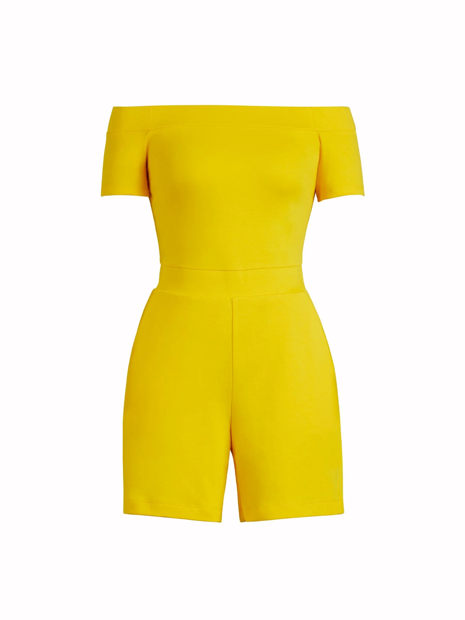 Off-Shoulder Cotton Knit Romper - Image 4