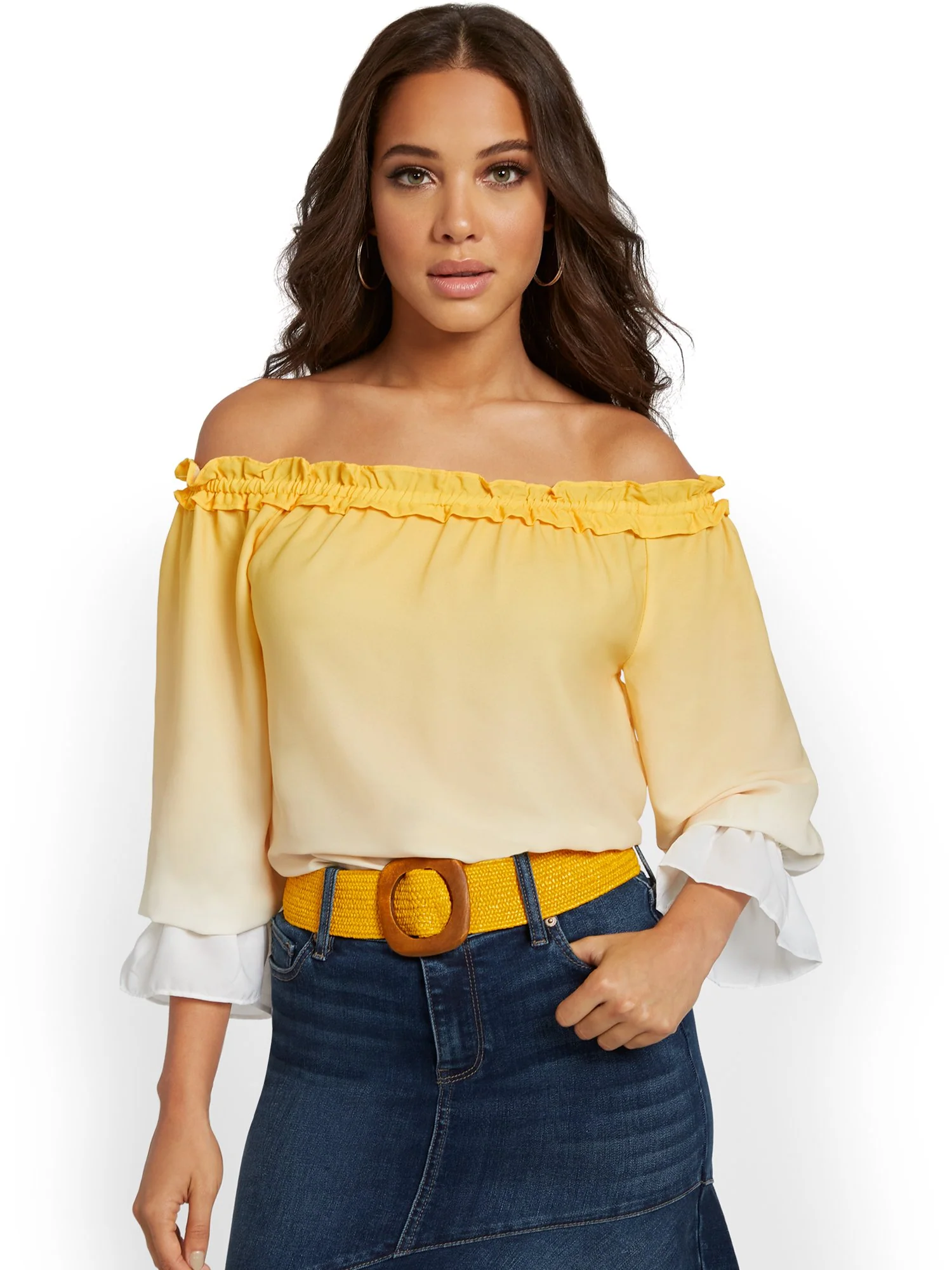 Off-Shoulder Ombre Top - Image 2