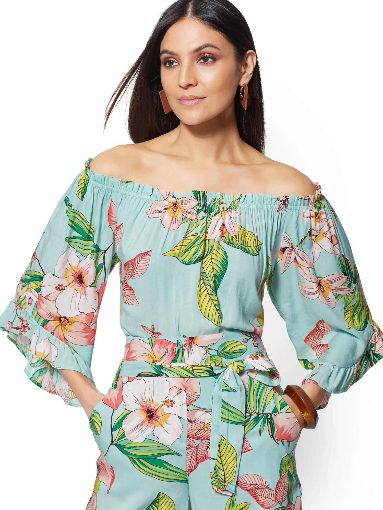 Off-Shoulder Ruffle Top - Image 2
