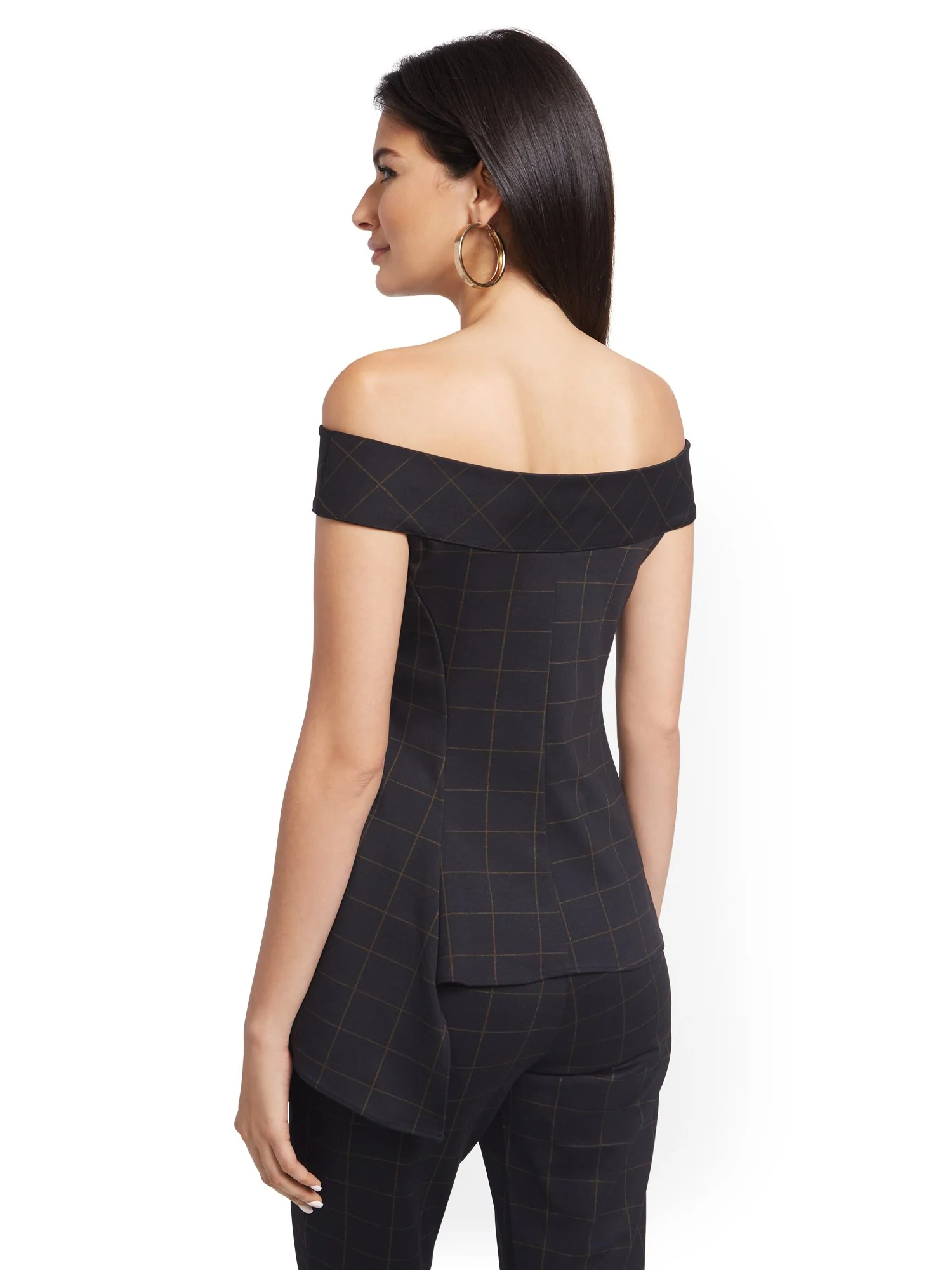 Off-The-Shoulder Asymmetrical-Hem Top - Superflex - Image 3