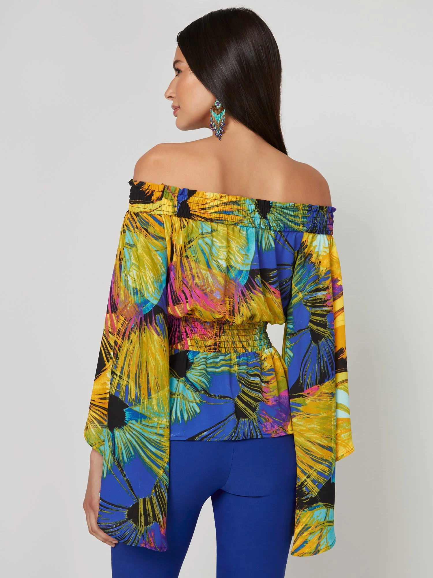 Off-The-Shoulder Bell Sleeve Top - Image 3