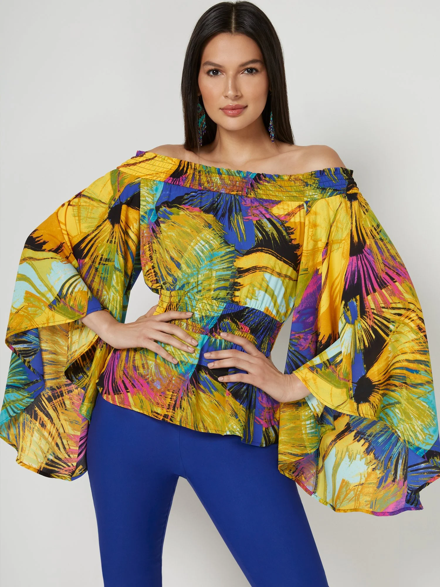 Off-The-Shoulder Bell Sleeve Top - Image 4