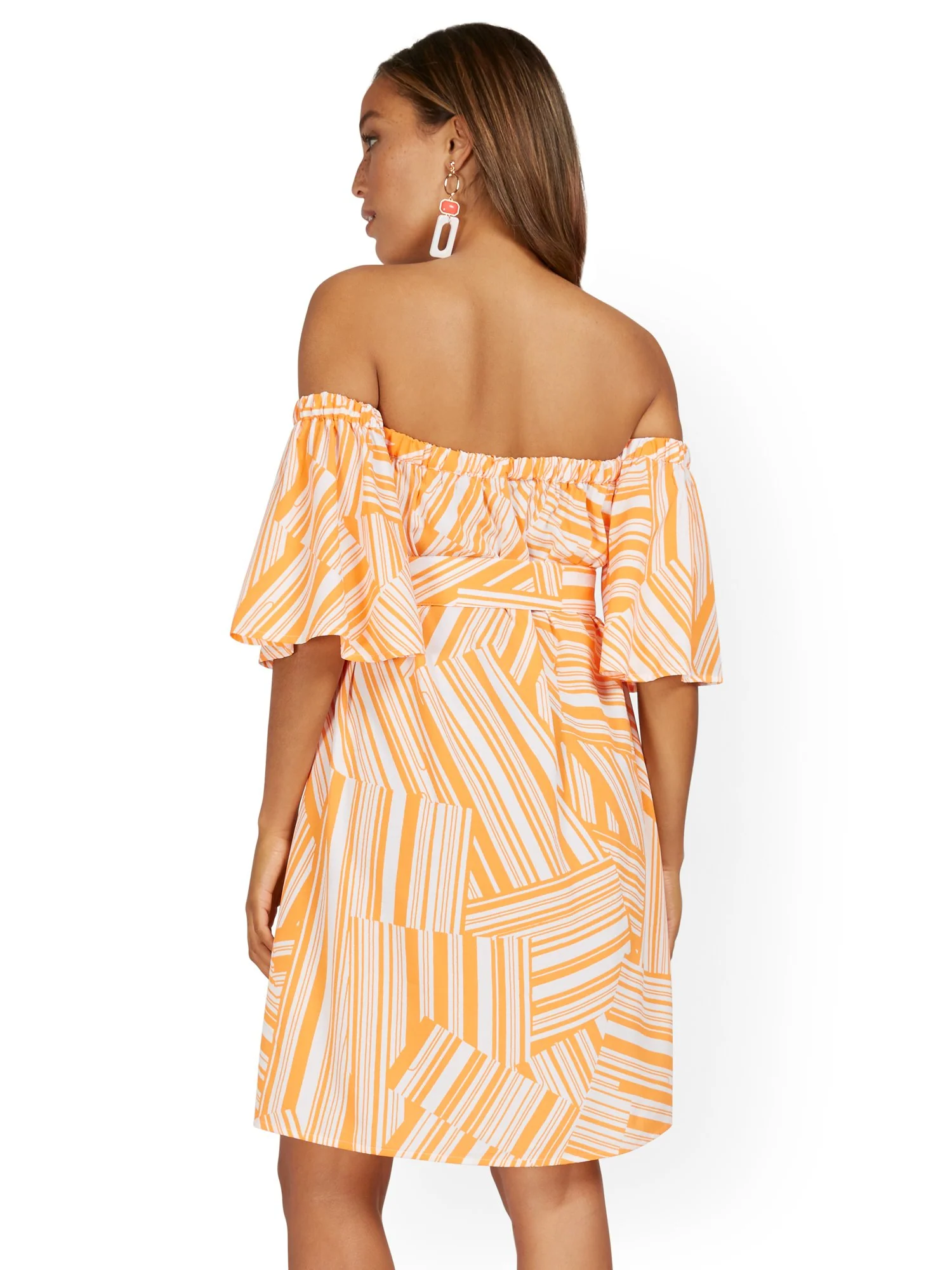 Off-The-Shoulder Belted Dress - Image 3