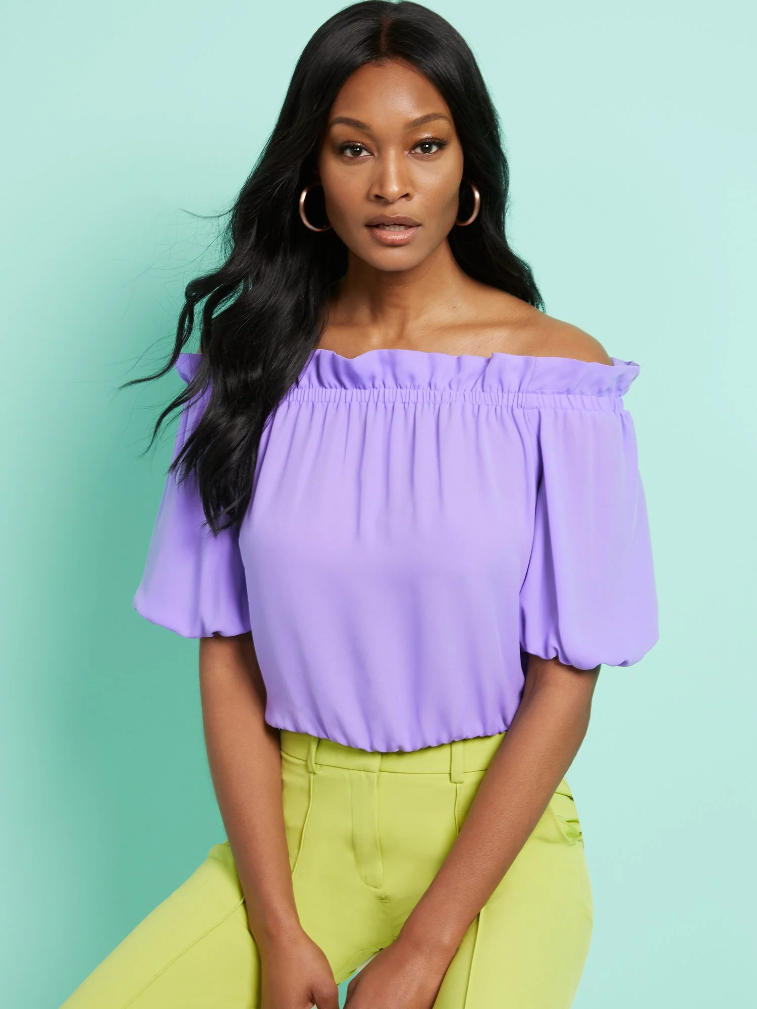Off-The-Shoulder Blouse - 7th Avenue - Image 2