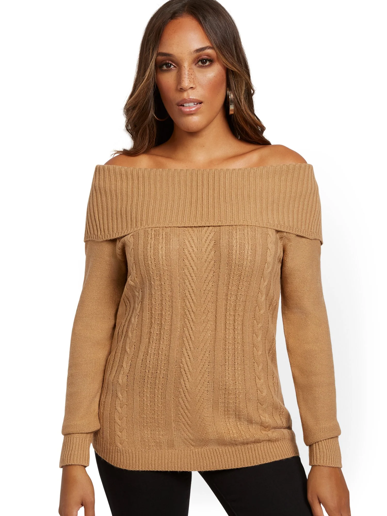 Off-The-Shoulder Bow-Back Sweater - Image 11
