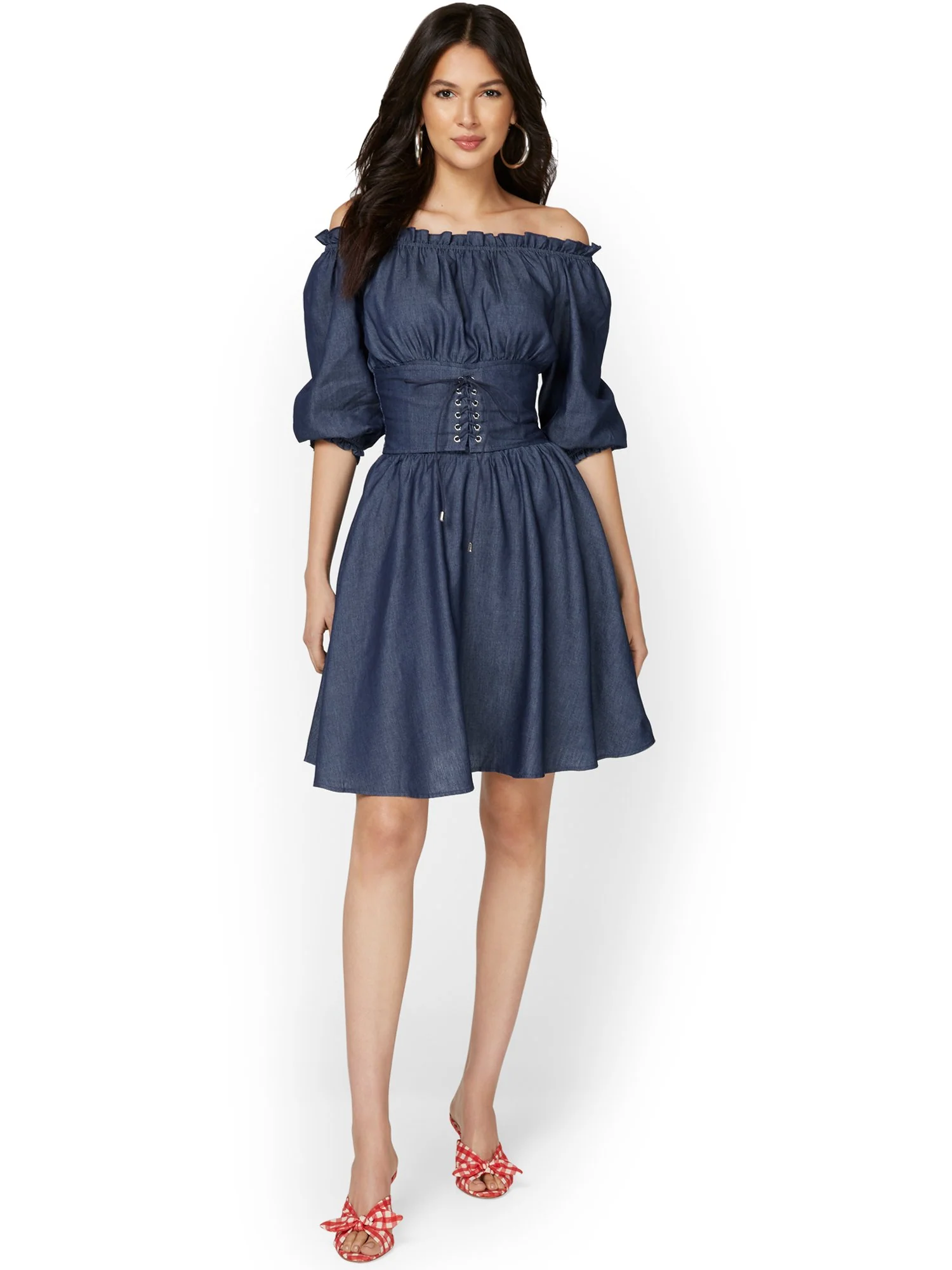 Off-The-Shoulder Corset Dress - Lily & Cali