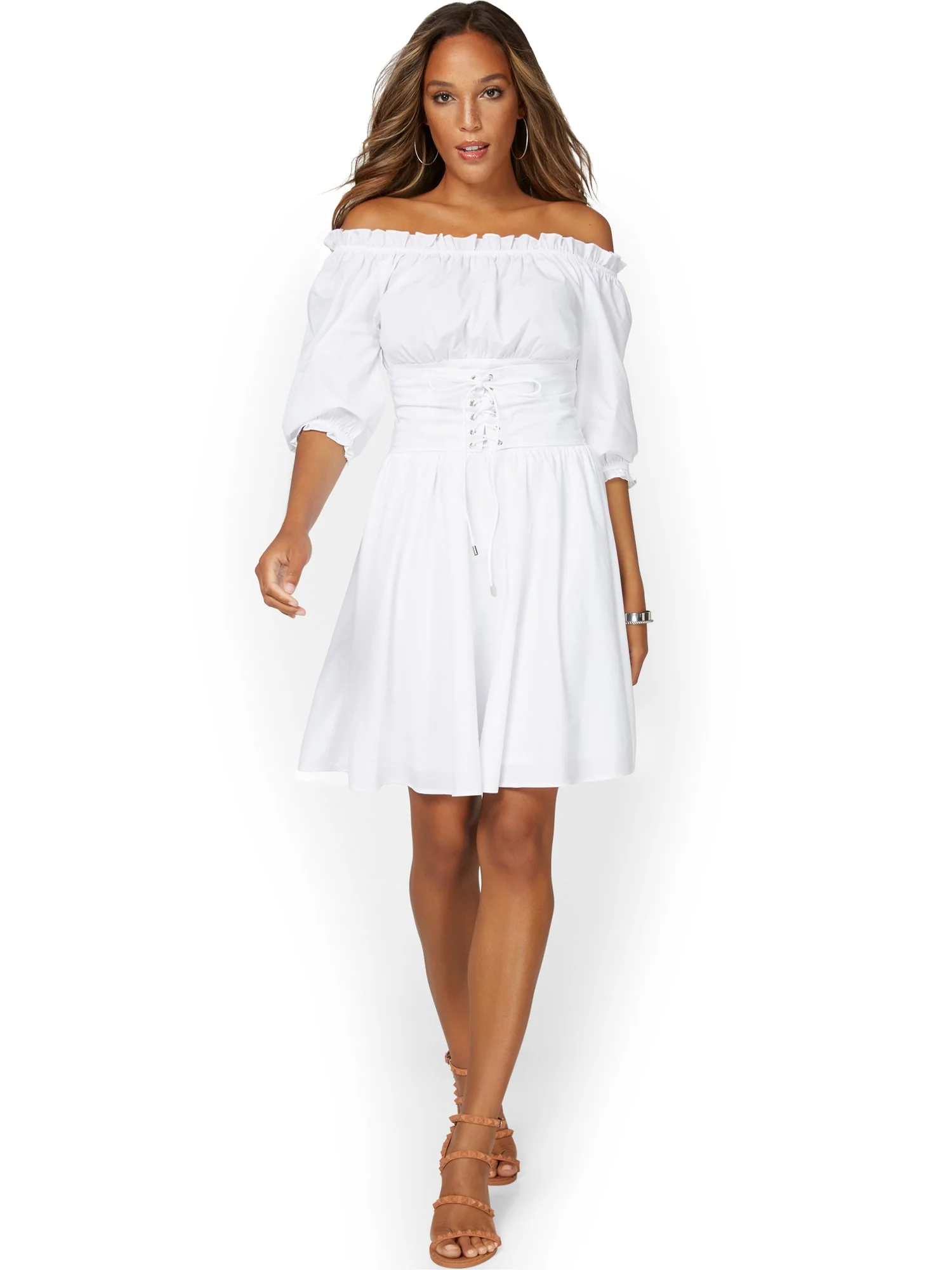 Off-The-Shoulder Corset Dress - Lily & Cali - Image 2