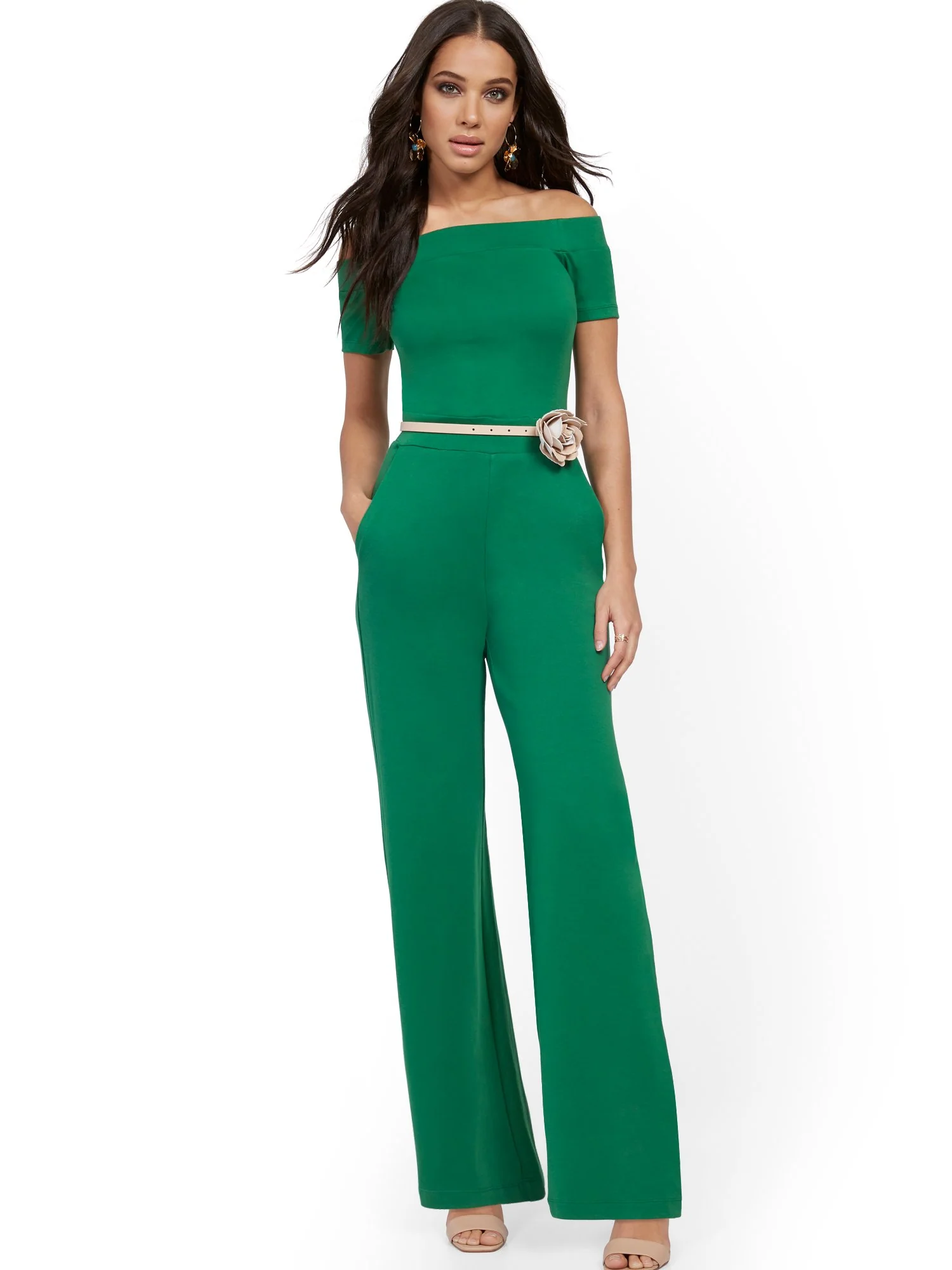 Off-The-Shoulder Cotton Jumpsuit - Image 4