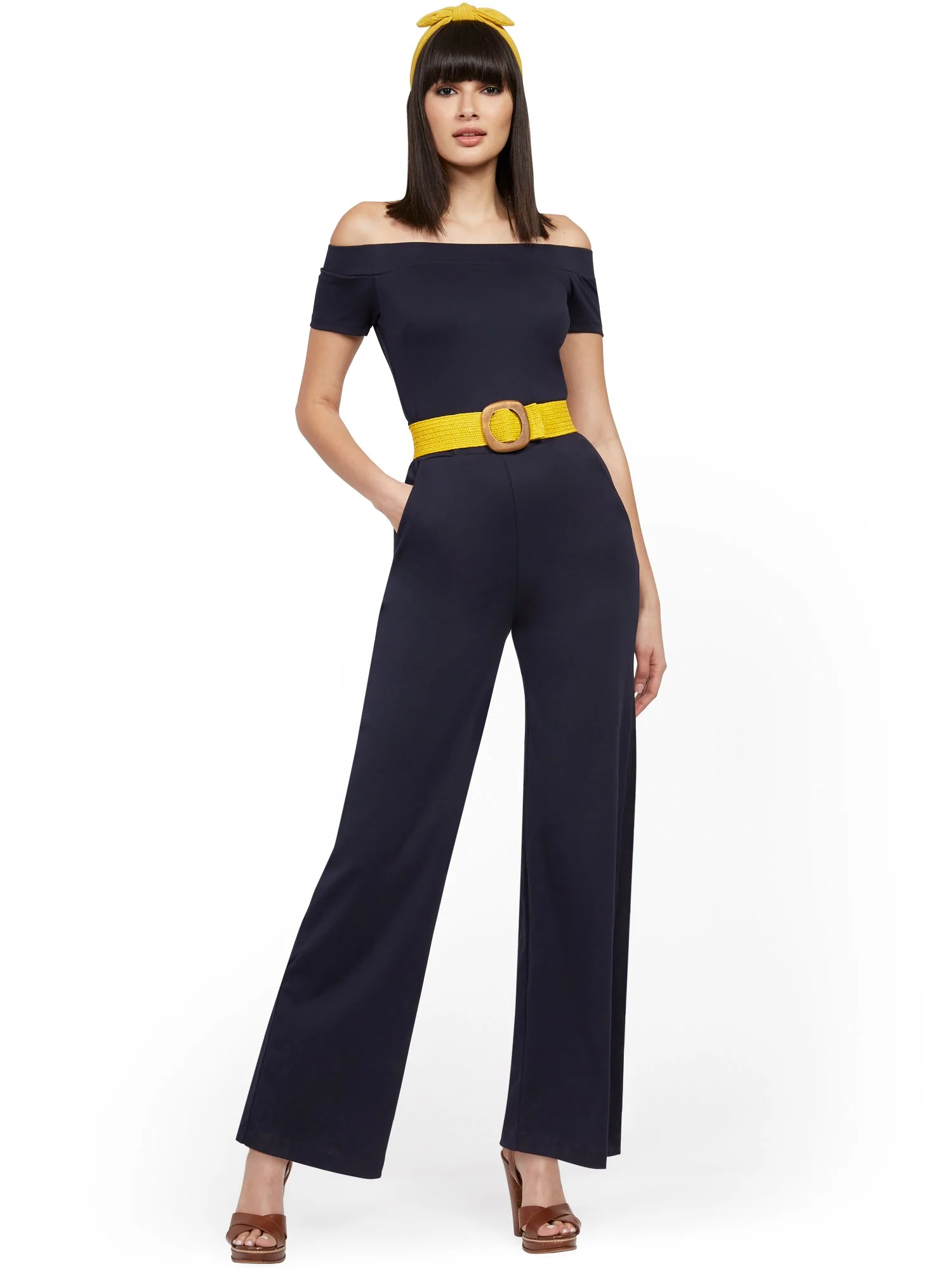 Off-The-Shoulder Cotton Jumpsuit - Image 8