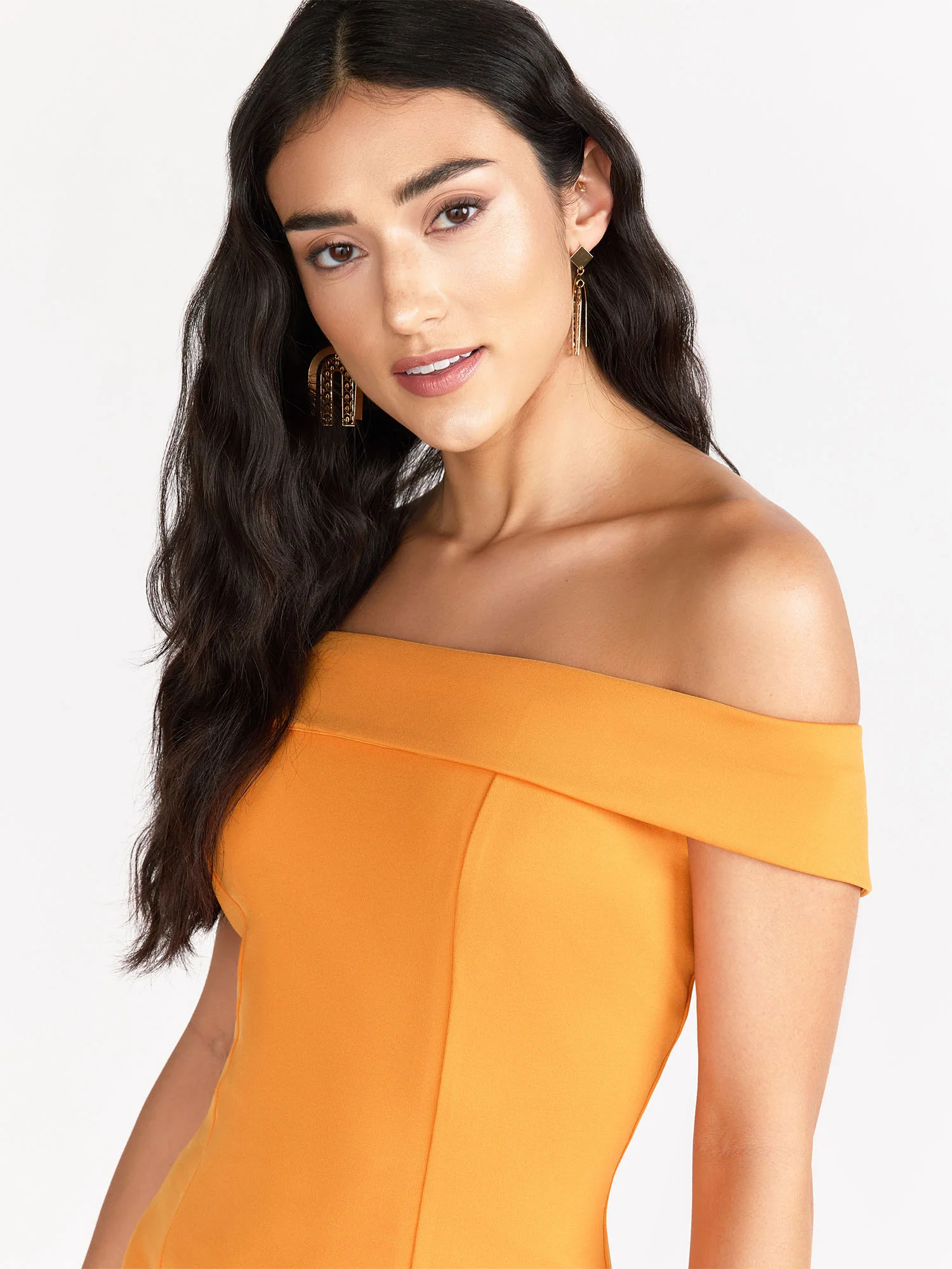 Off-The-Shoulder Fold Over Midi Dress - Lena - Image 8