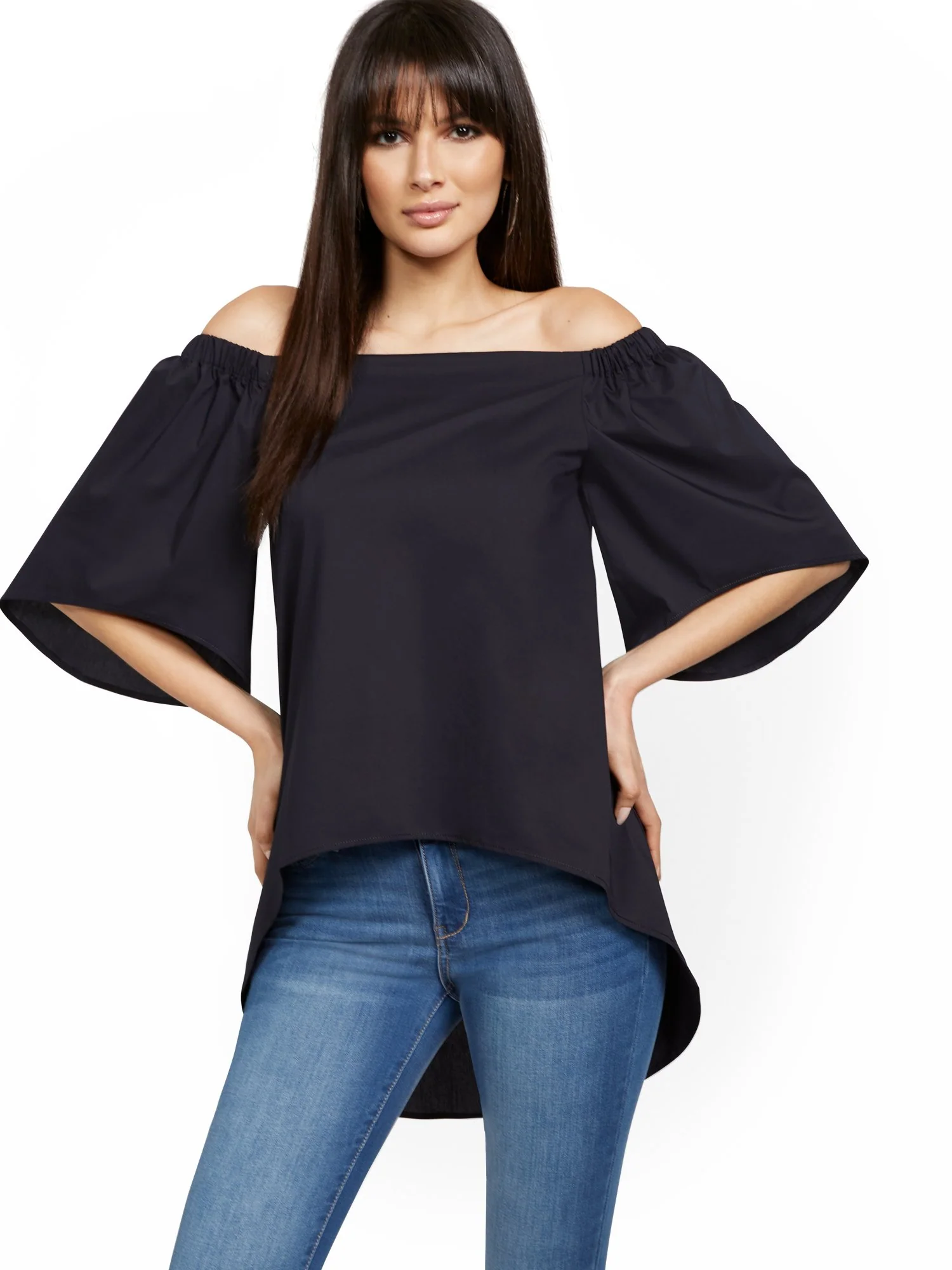 Off-The-Shoulder Hi-Lo Top - 7th Avenue - Image 5