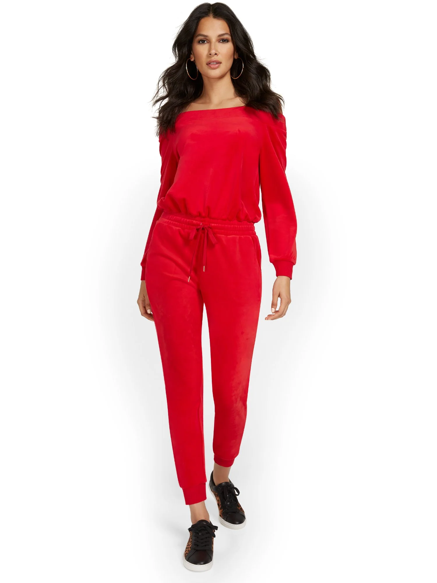 Off-The-Shoulder Jumpsuit - Dreamy Velour Collection - Image 5