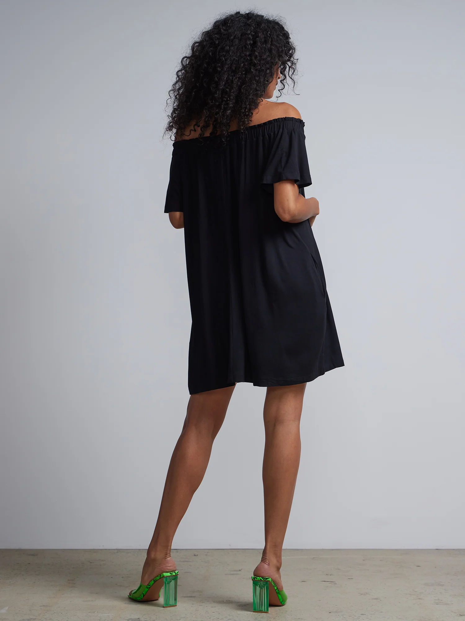 Off-The-Shoulder Knit Shift Dress - Image 3