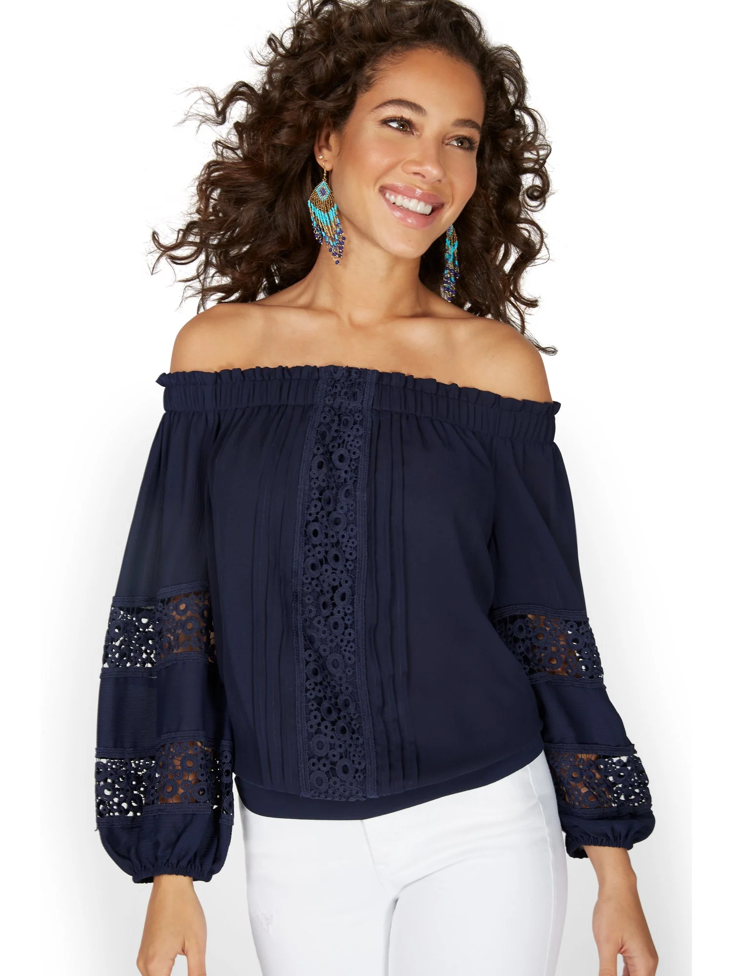 Off-The-Shoulder Peasant Blouse - Lily & Cali - Image 10