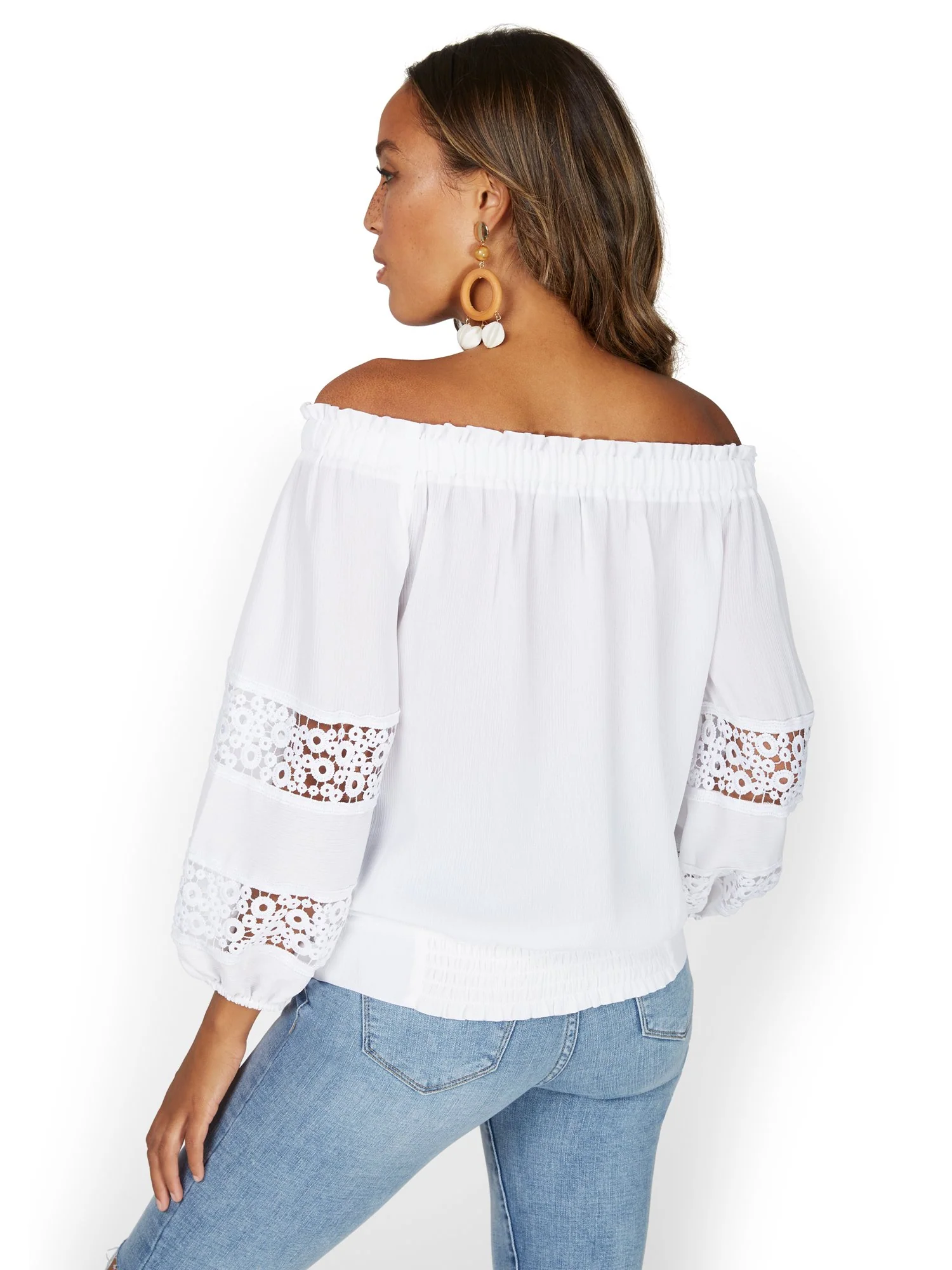 Off-The-Shoulder Peasant Blouse - Lily & Cali - Image 3
