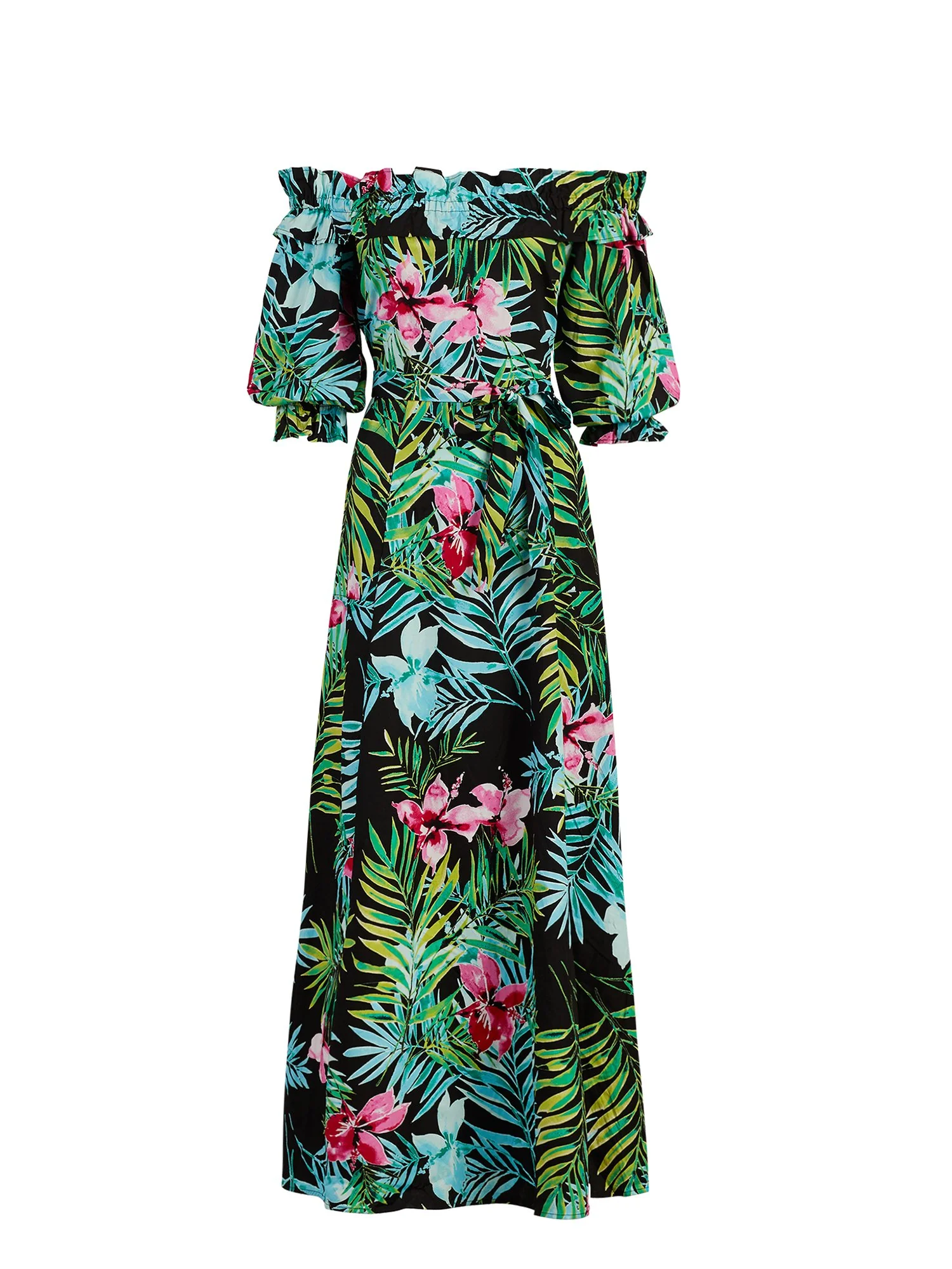 Off-The-Shoulder Poplin Maxi Dress - Image 2